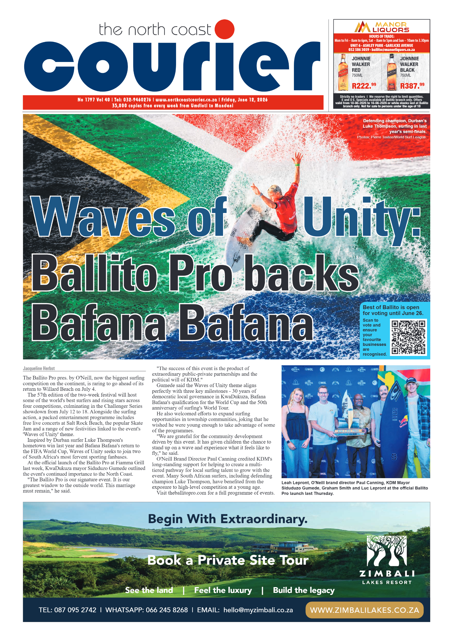 The North Coast Courier – 12 June 2026 page 1