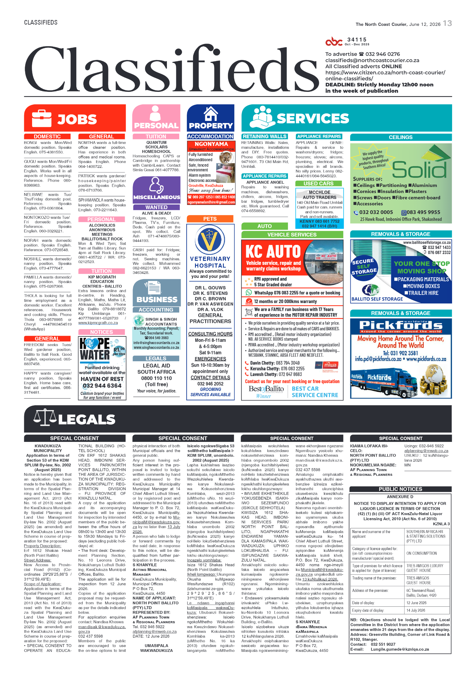 The North Coast Courier – 12 June 2026 page 13