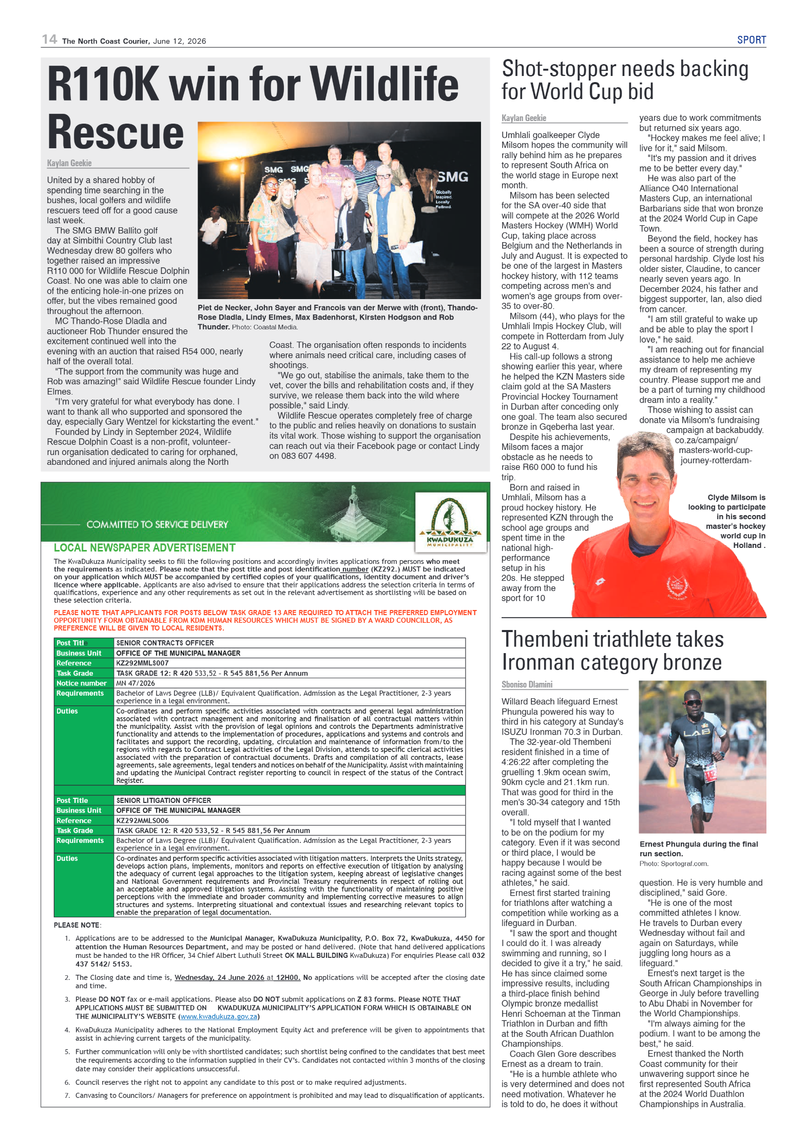The North Coast Courier – 12 June 2026 page 14