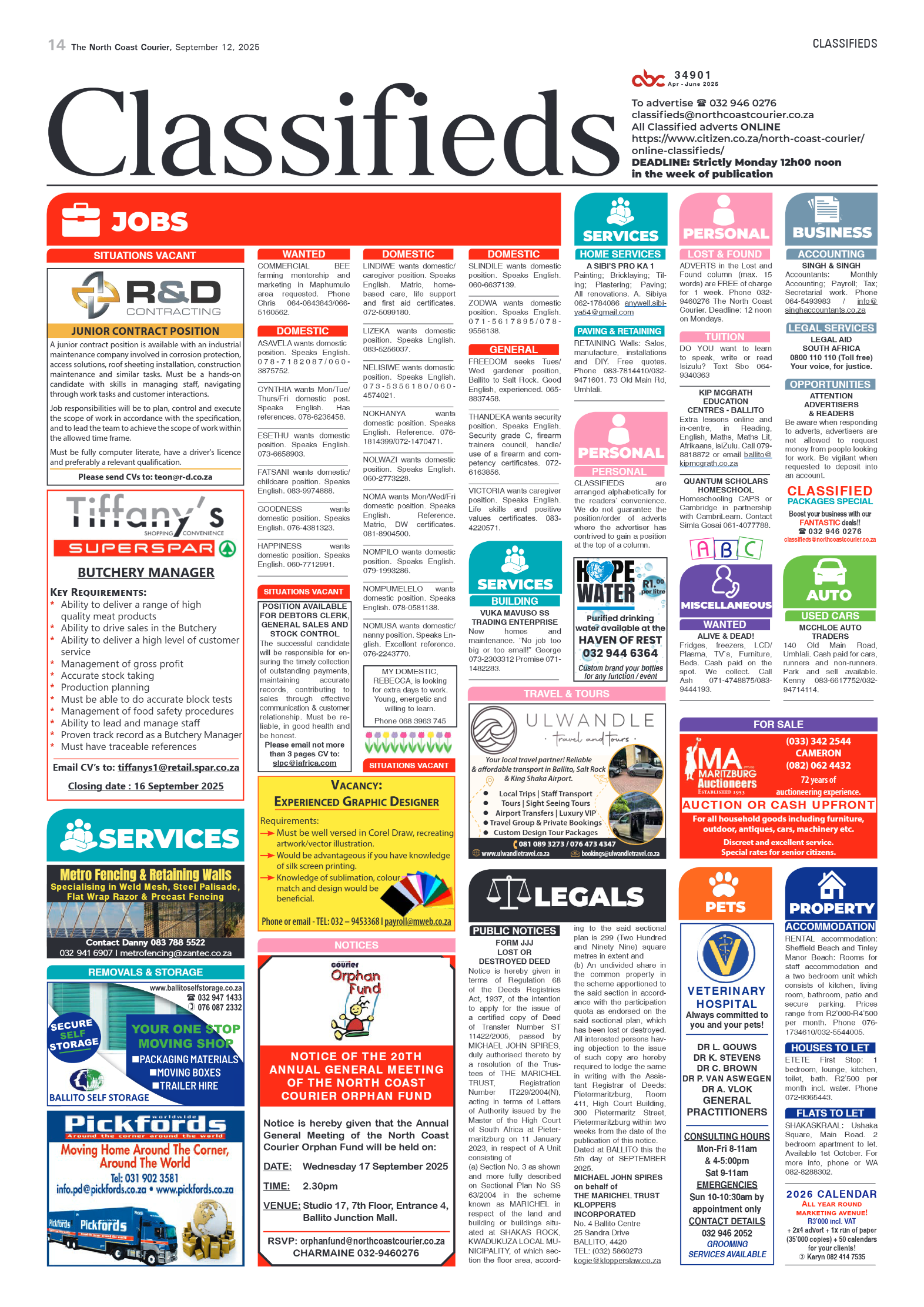 The North Coast Courier – 12 September 2025 page 14