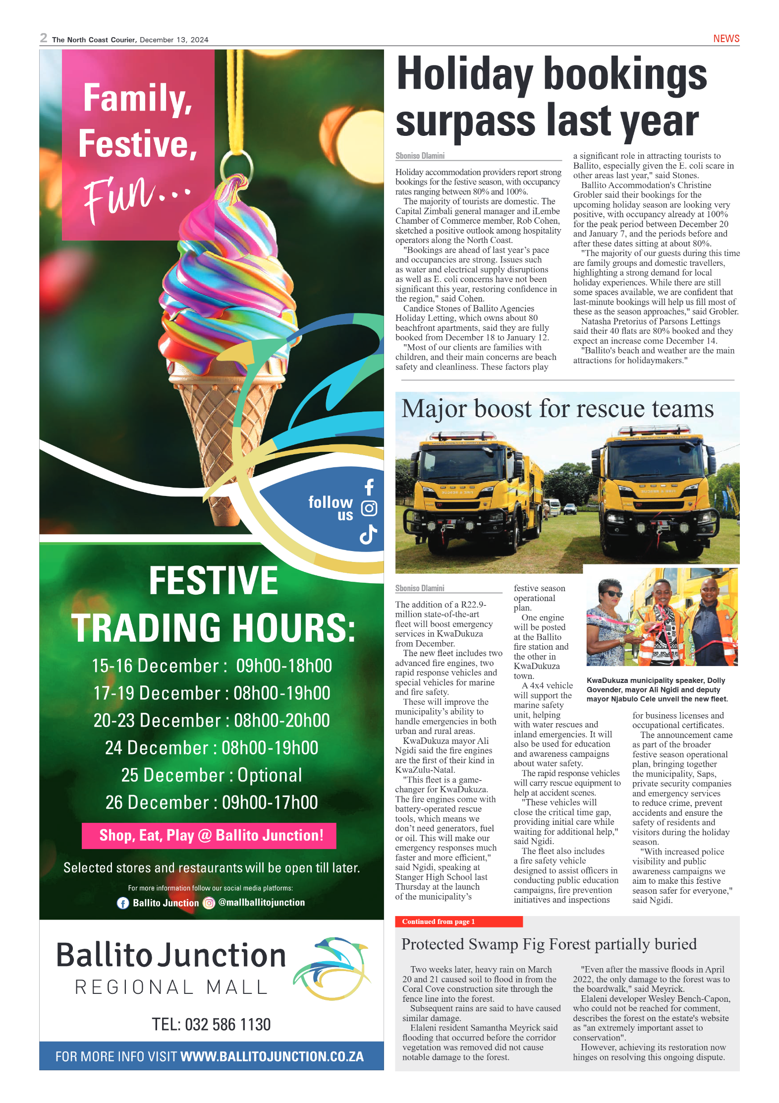 The North Coast Courier – 13 December 2024 page 2