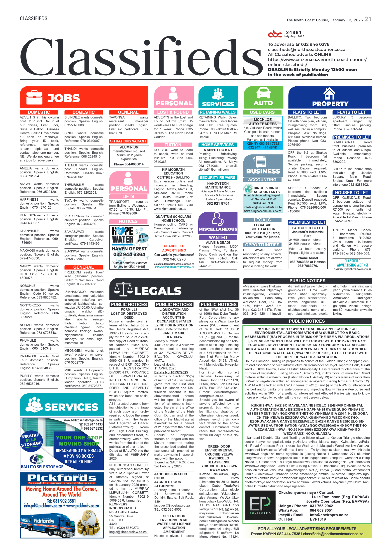 The North Coast Courier – 13 February 2026 page 21