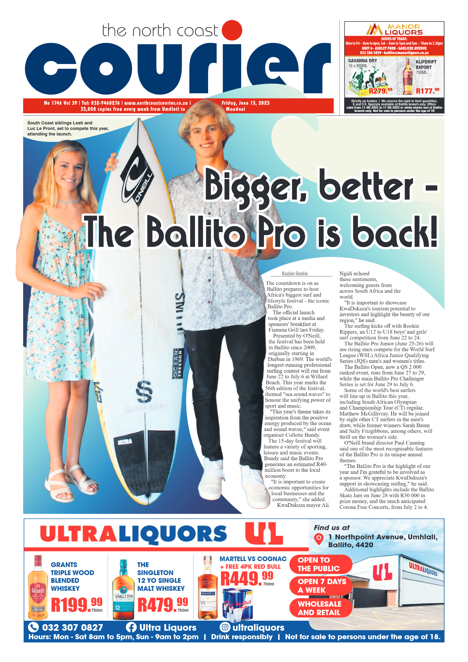 The North Coast Courier – 13 June 2025 page 1