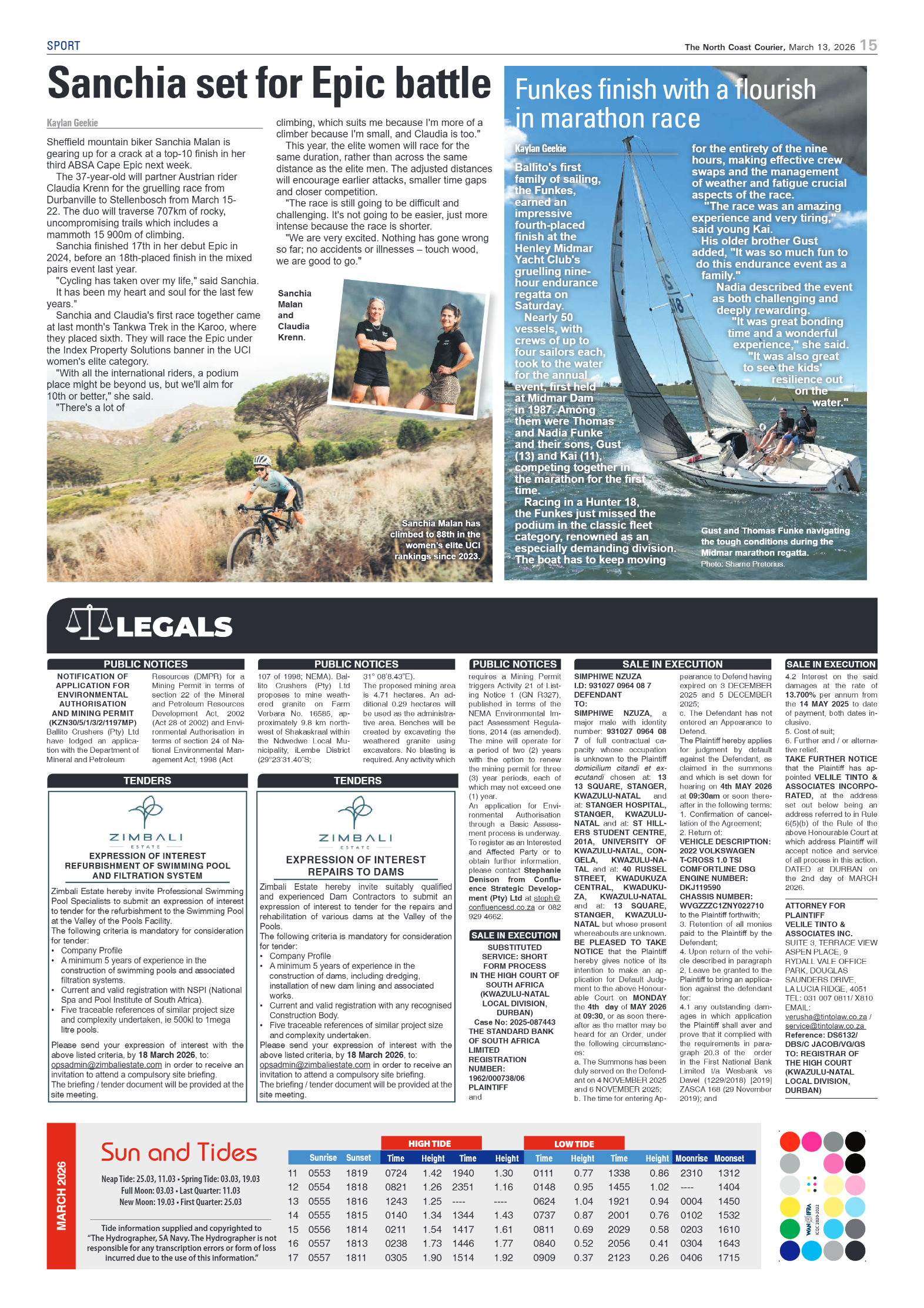 The North Coast Courier – 13 March 2026 page 15