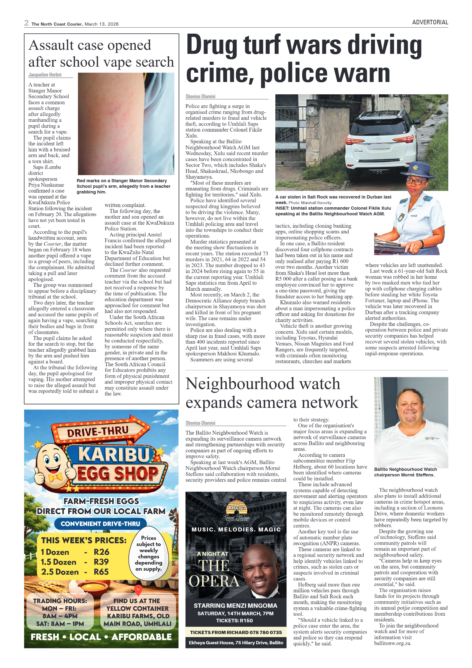 The North Coast Courier – 13 March 2026 page 2
