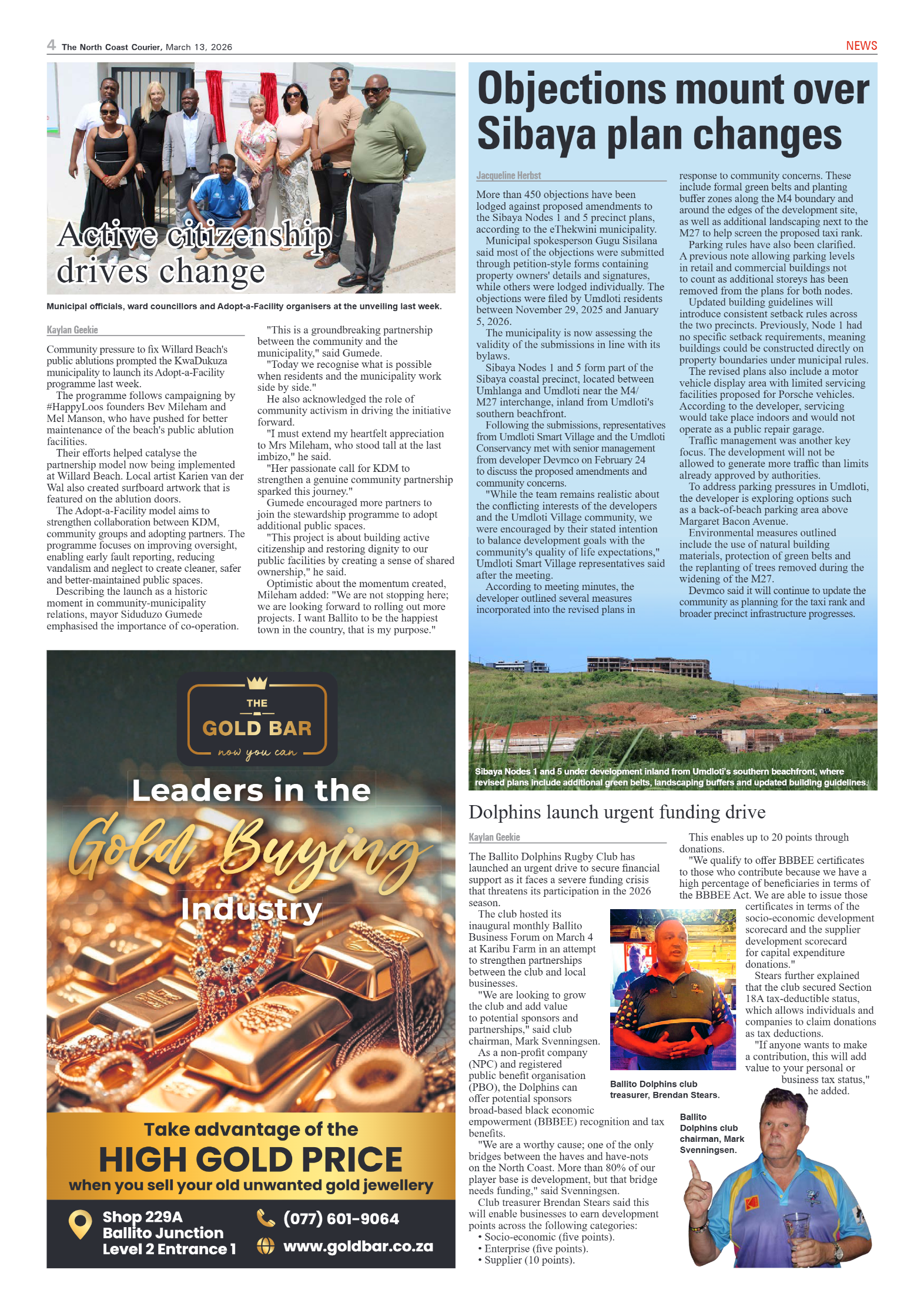 The North Coast Courier – 13 March 2026 page 4