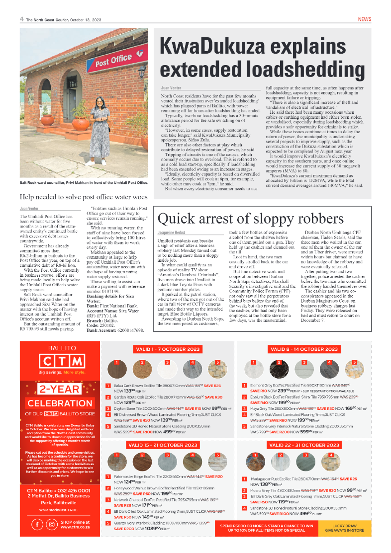 The North Coast Courier 13 October 2023 page 4
