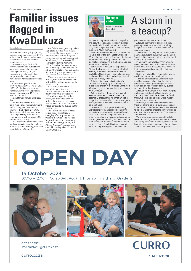 The North Coast Courier 13 October 2023 page 6