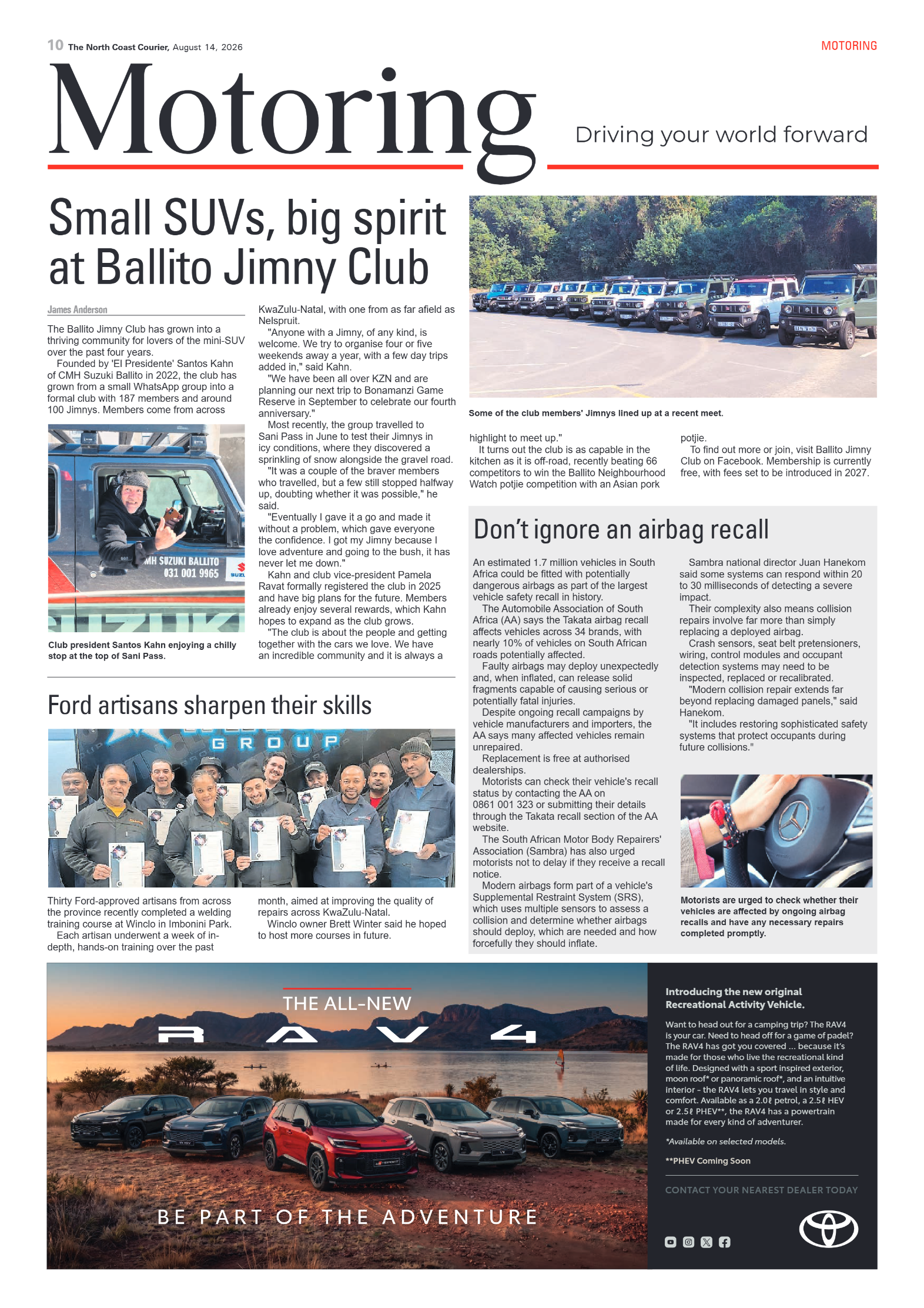 The North Coast Courier – 14 August 2026 page 10