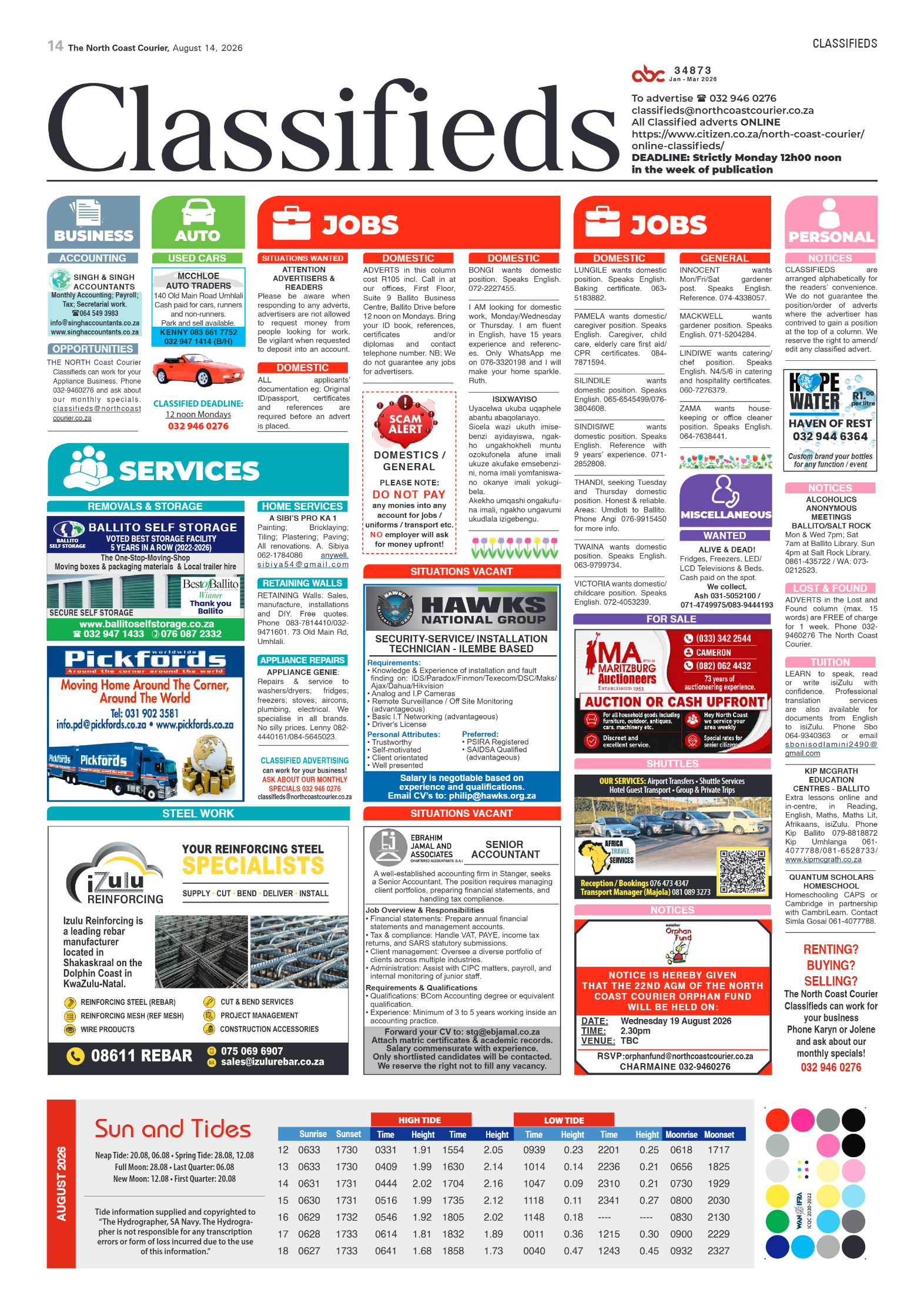 The North Coast Courier – 14 August 2026 page 14