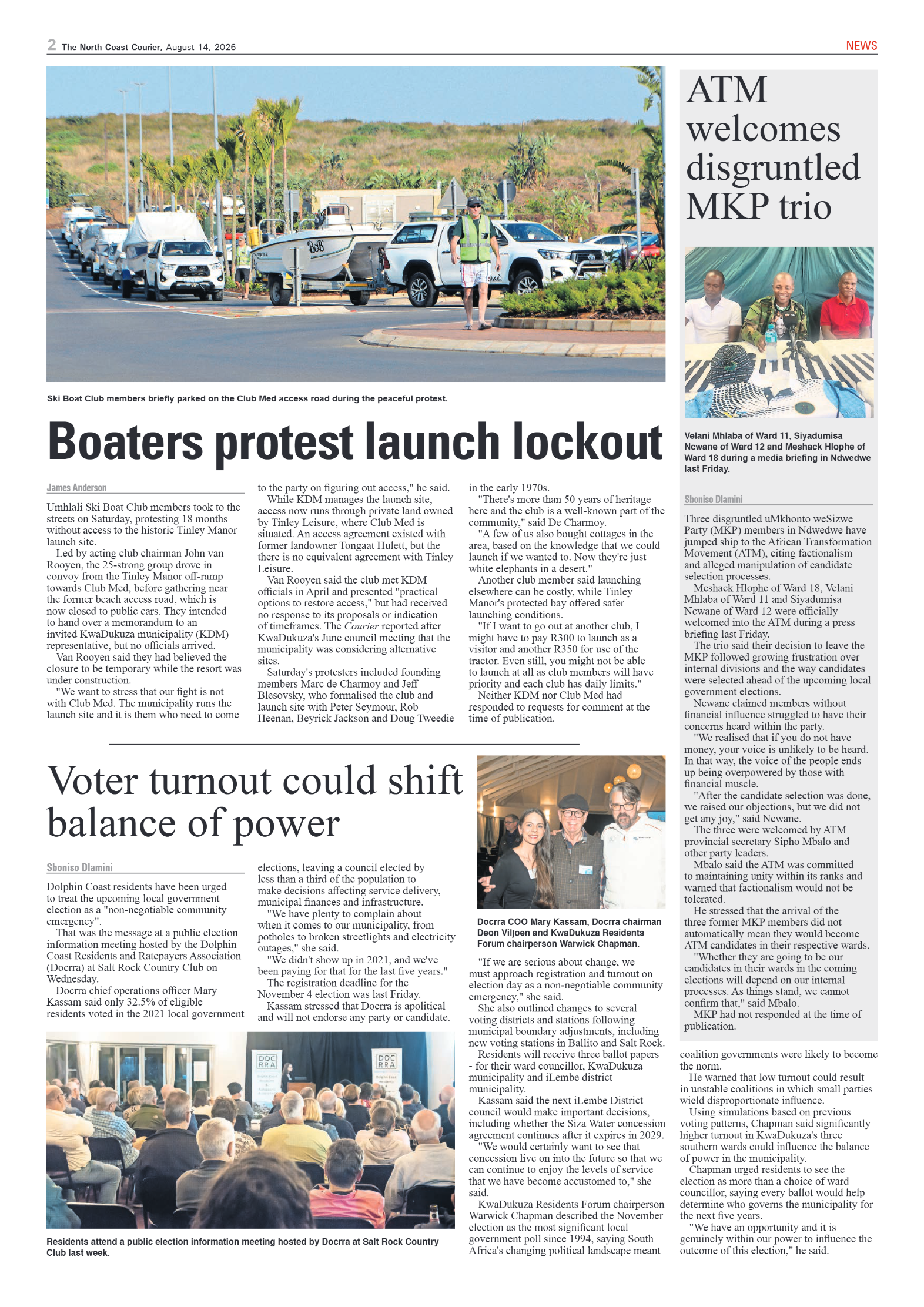 The North Coast Courier – 14 August 2026 page 2