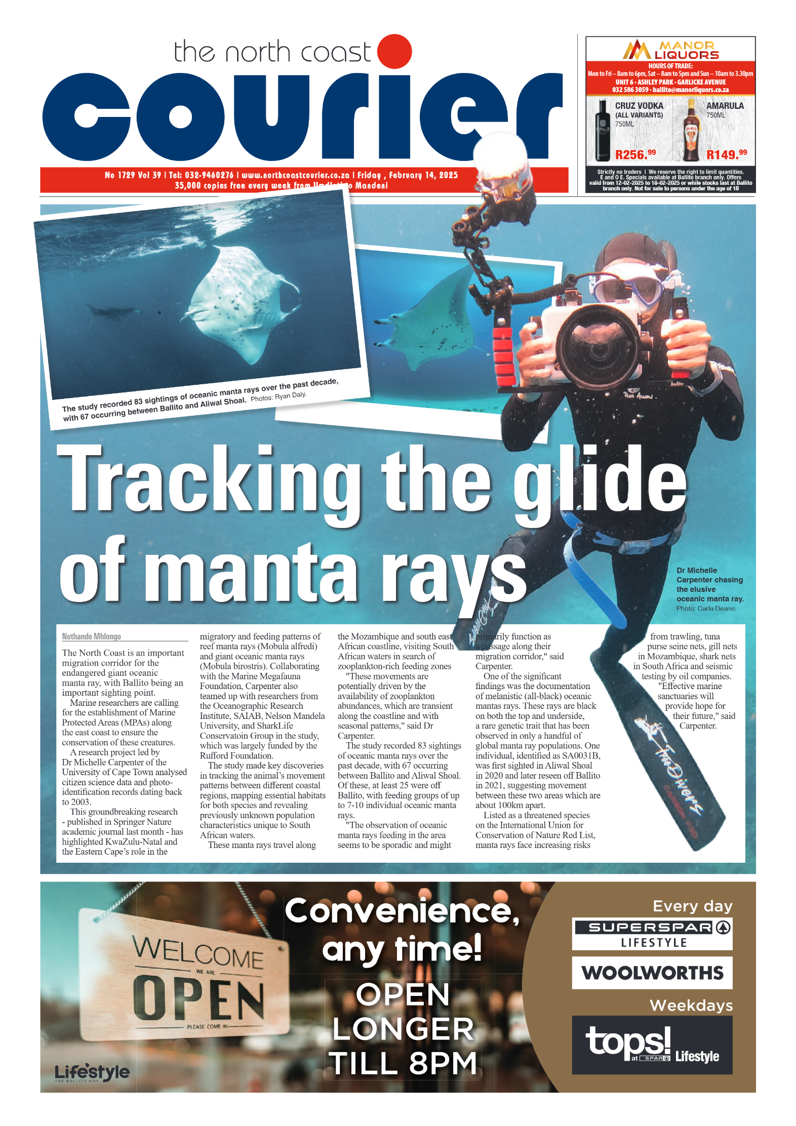 The North Coast Courier – 14 February 2025 page 1