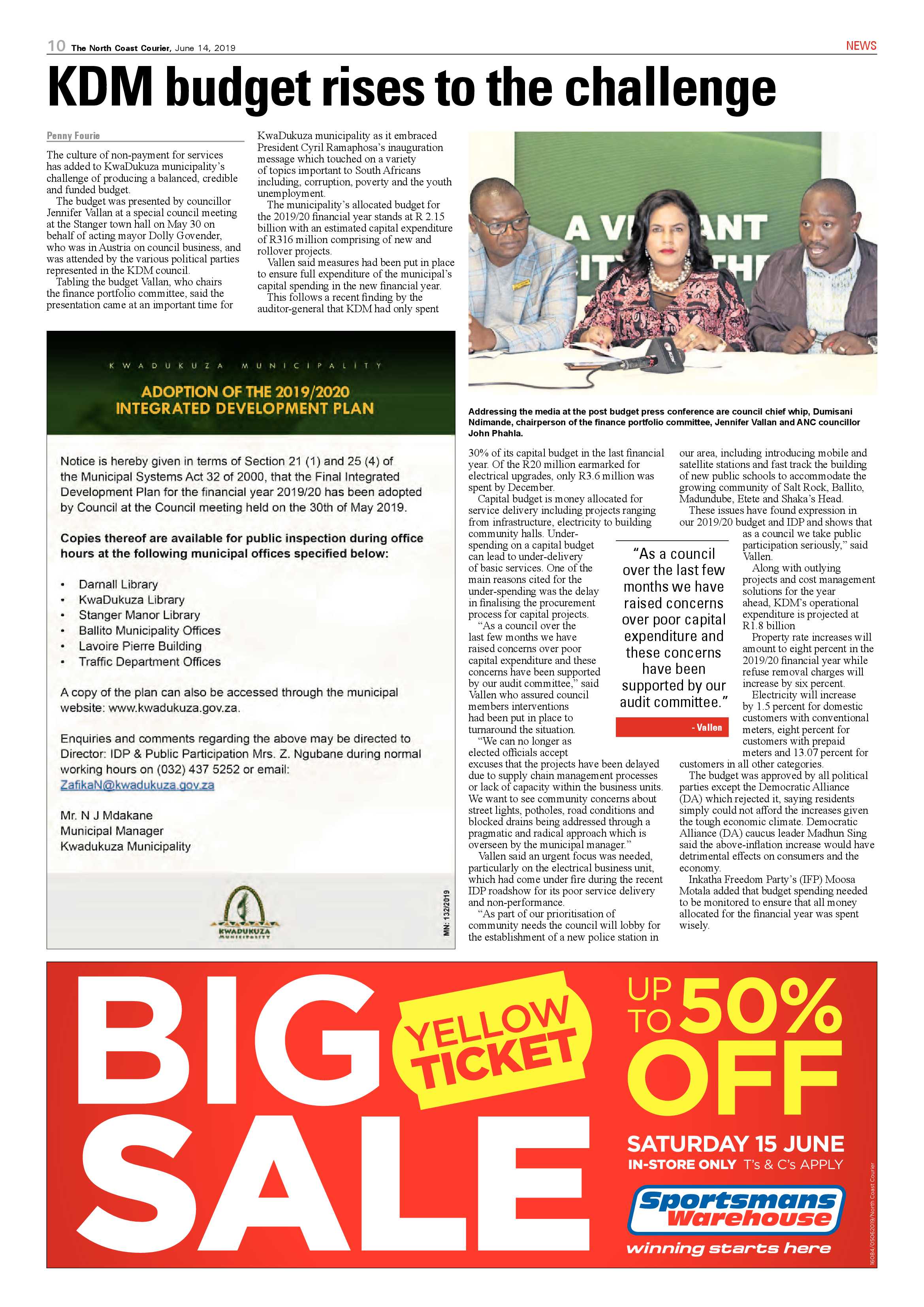 The North Coast Courier 14 June 2019 page 10