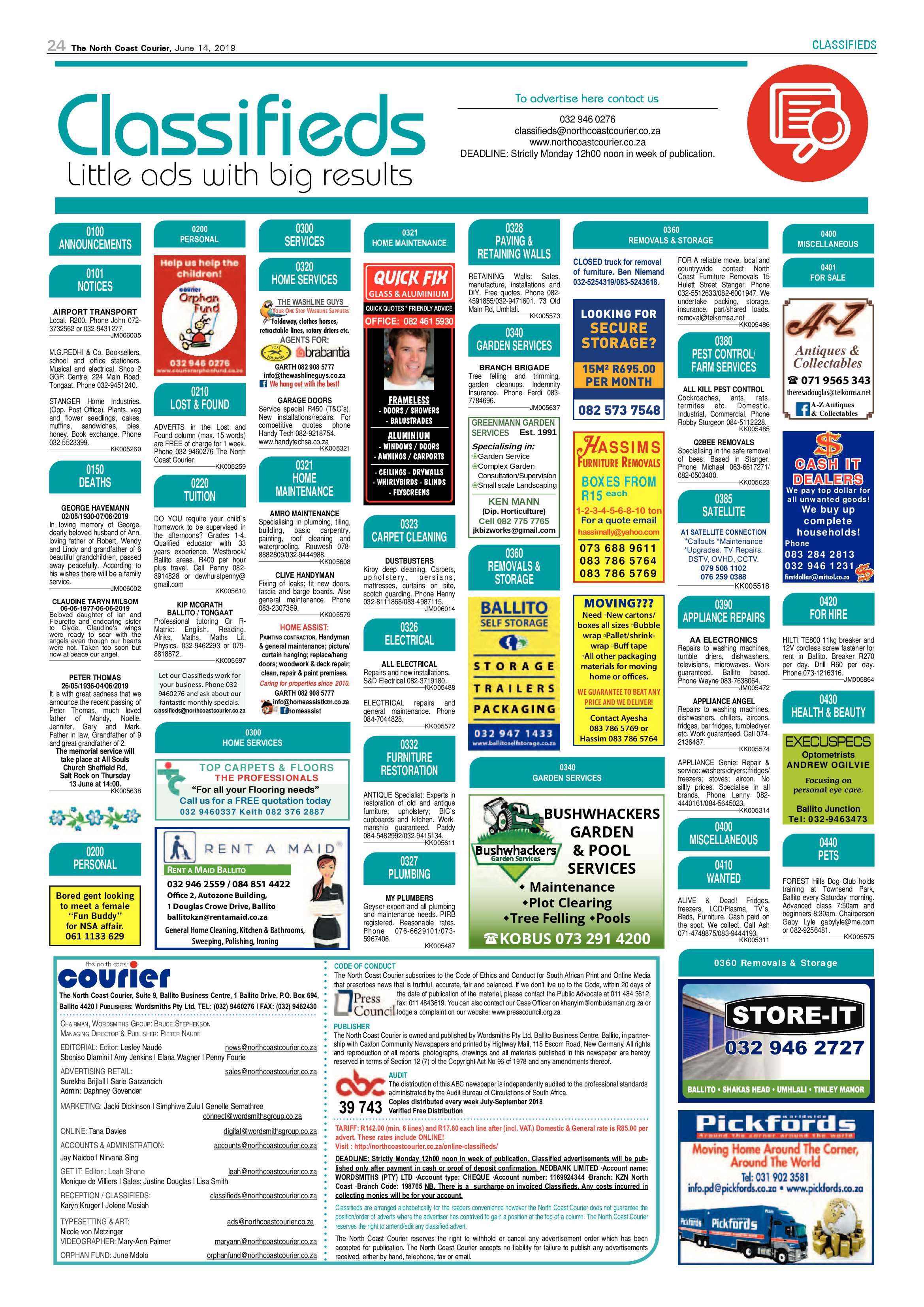 The North Coast Courier 14 June 2019 page 24