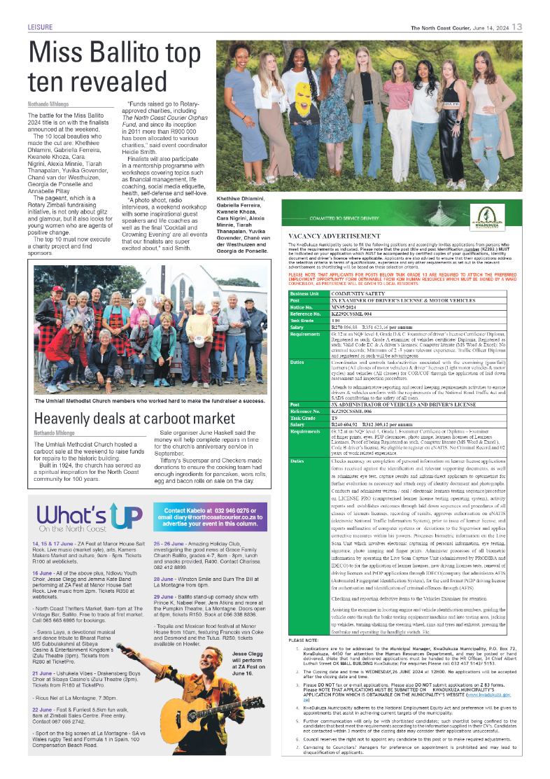 The North Coast Courier – 14 June 2024 page 13
