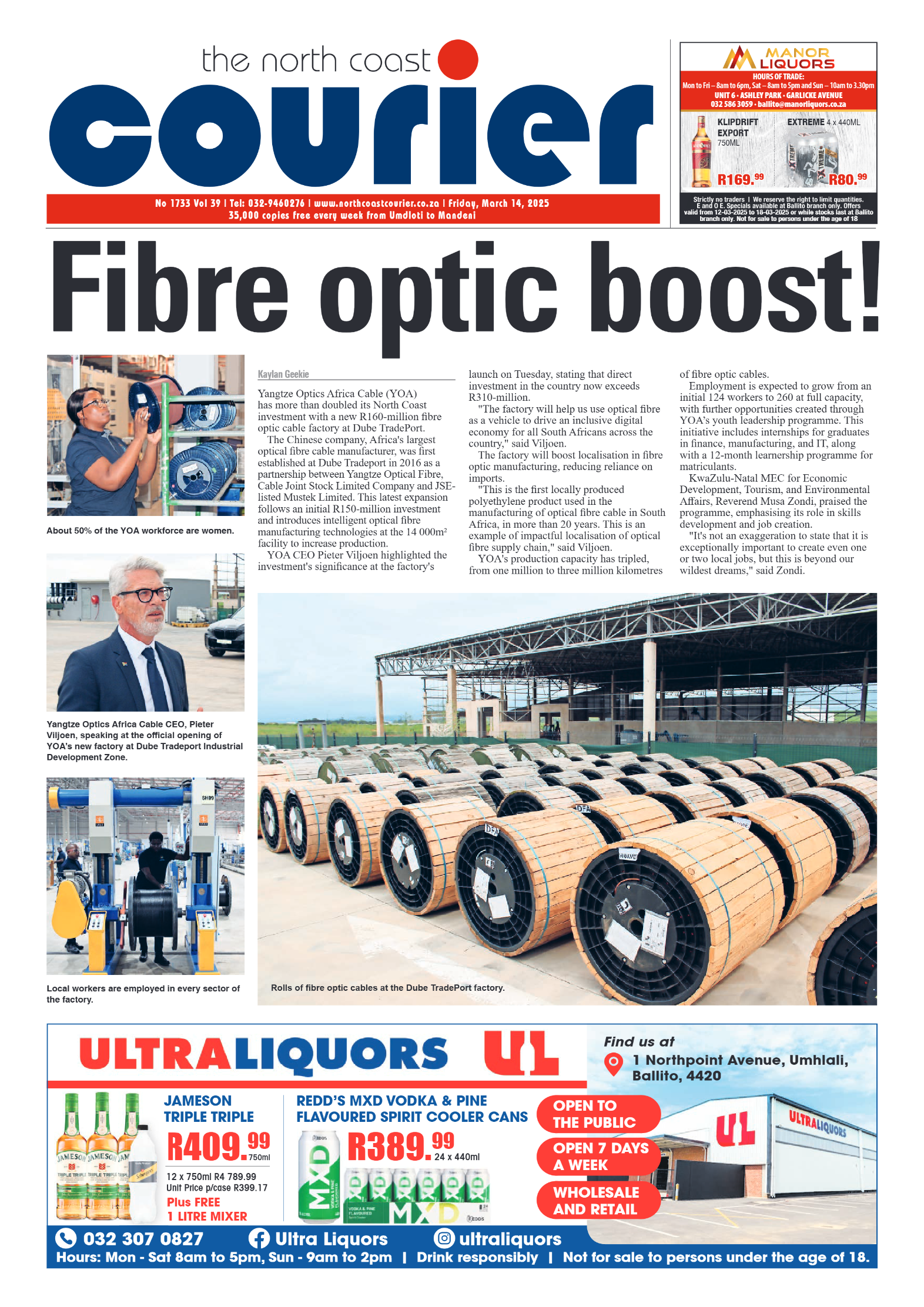 The North Coast Courier – 14 March 2025 page 1