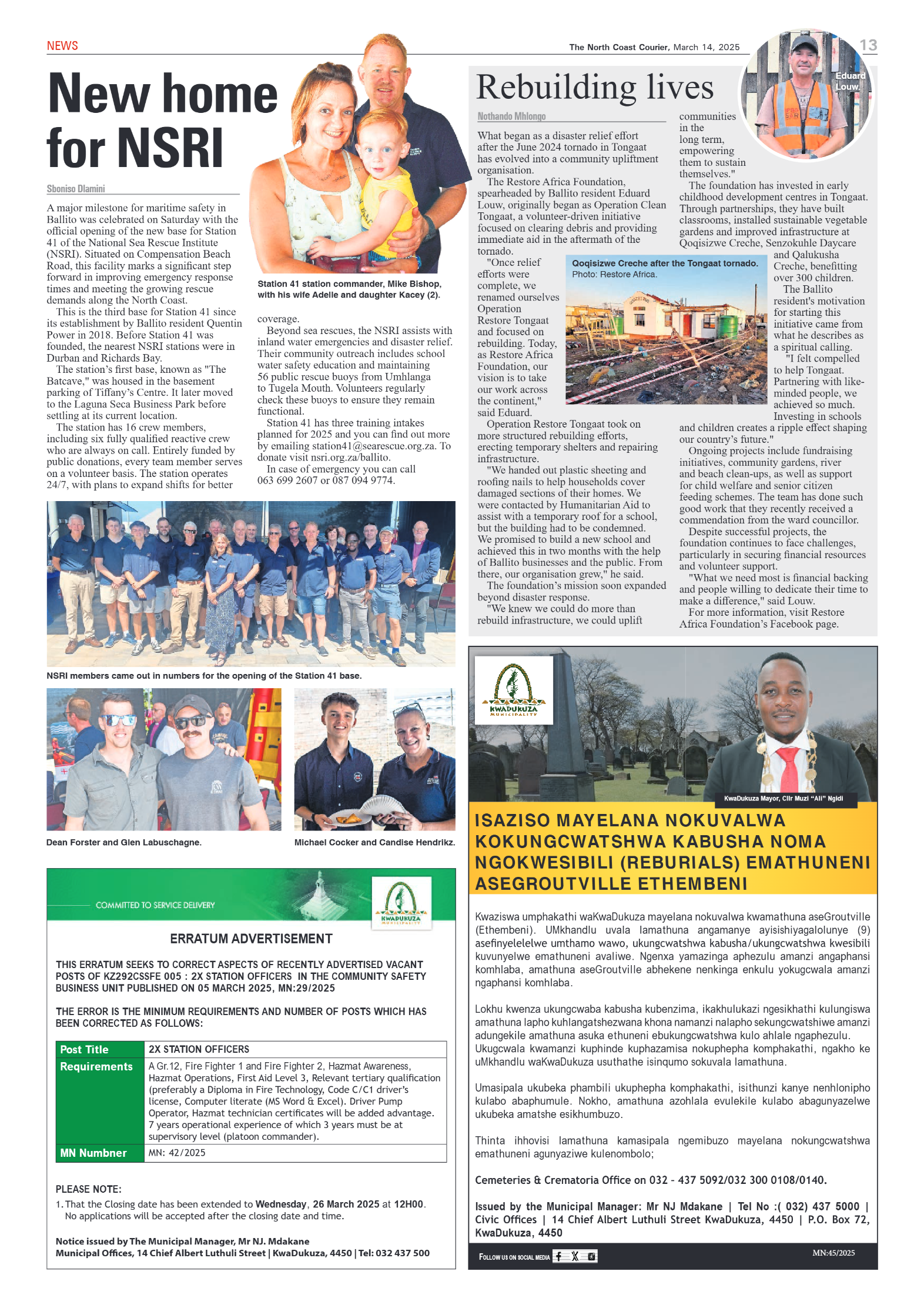 The North Coast Courier – 14 March 2025 page 13