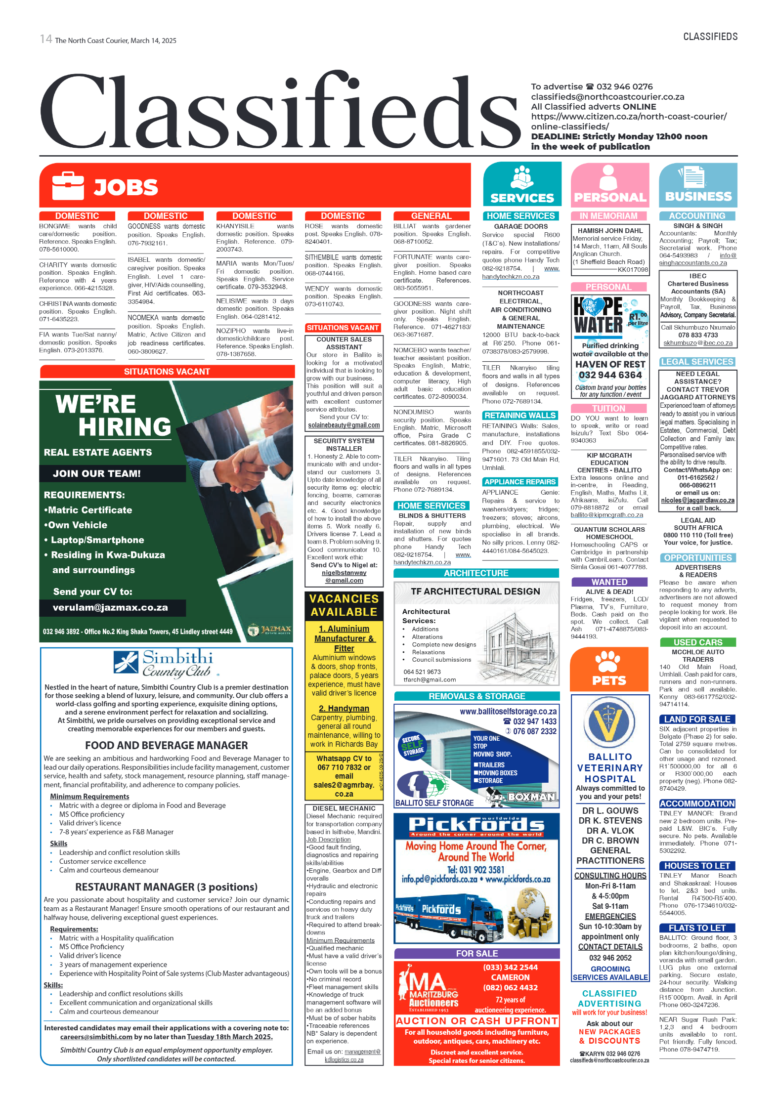 The North Coast Courier – 14 March 2025 page 14