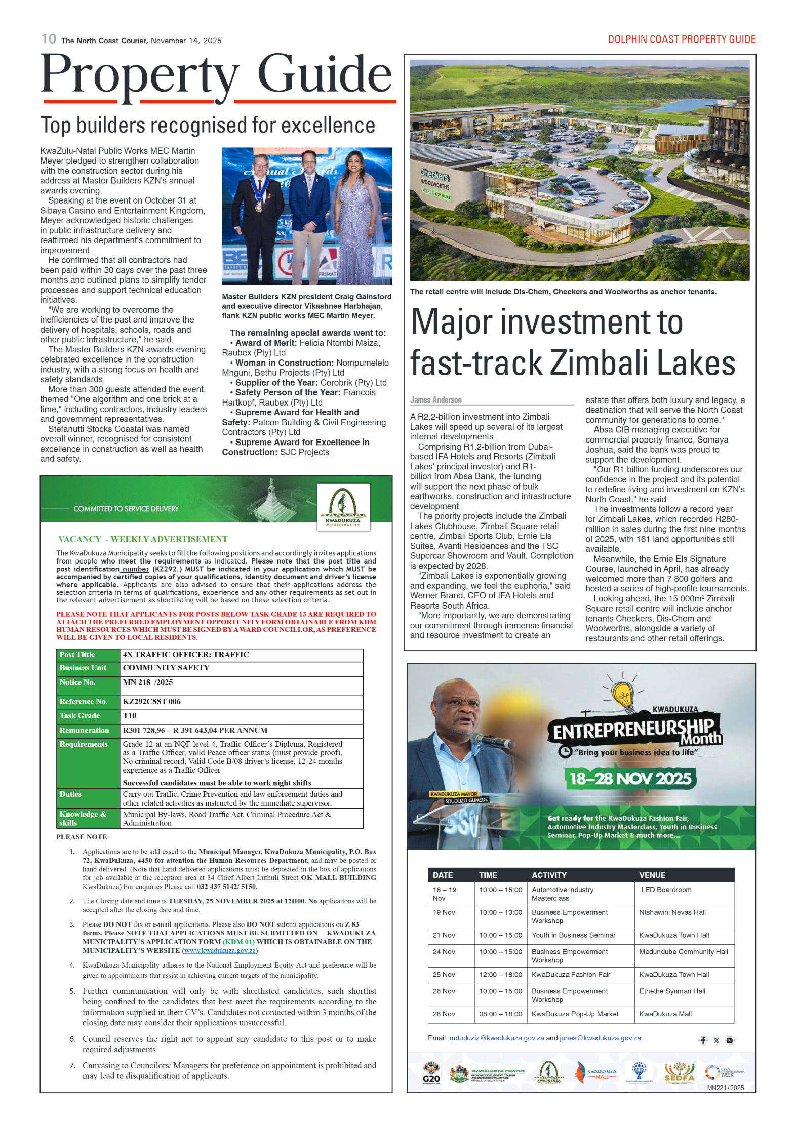 The North Coast Courier – 14 November 2025 page 10