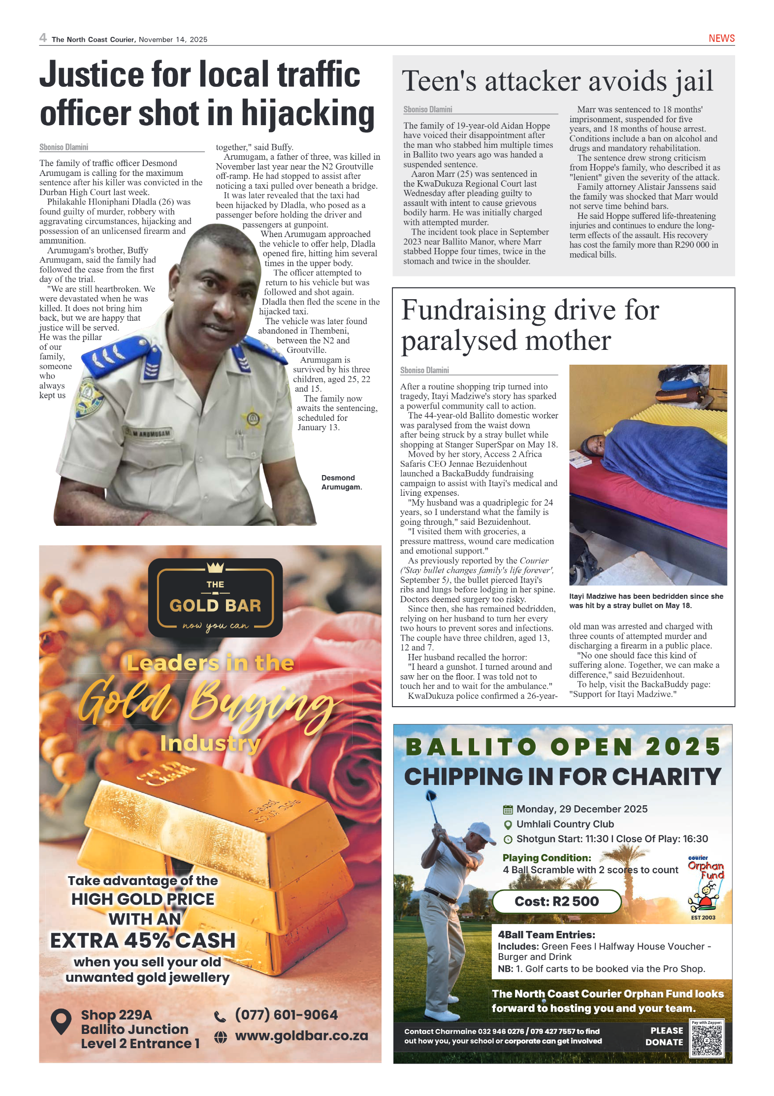The North Coast Courier – 14 November 2025 page 4