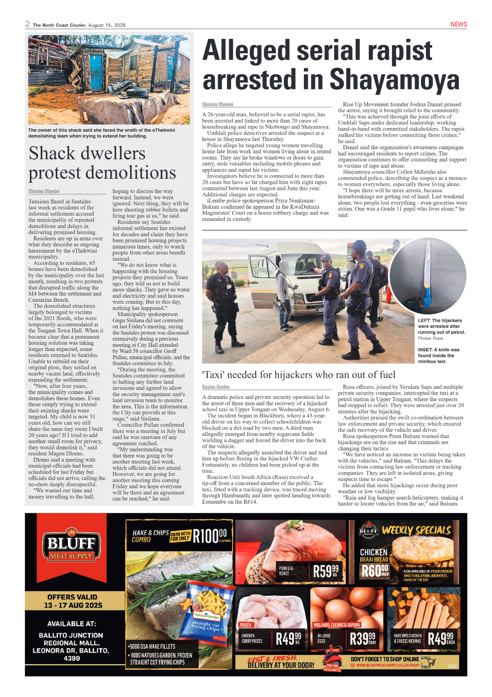 The North Coast Courier – 15 August 2025 page 2