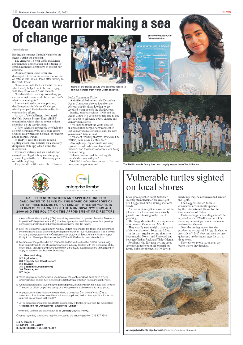 The North Coast Courier 15 December 2023 page 10