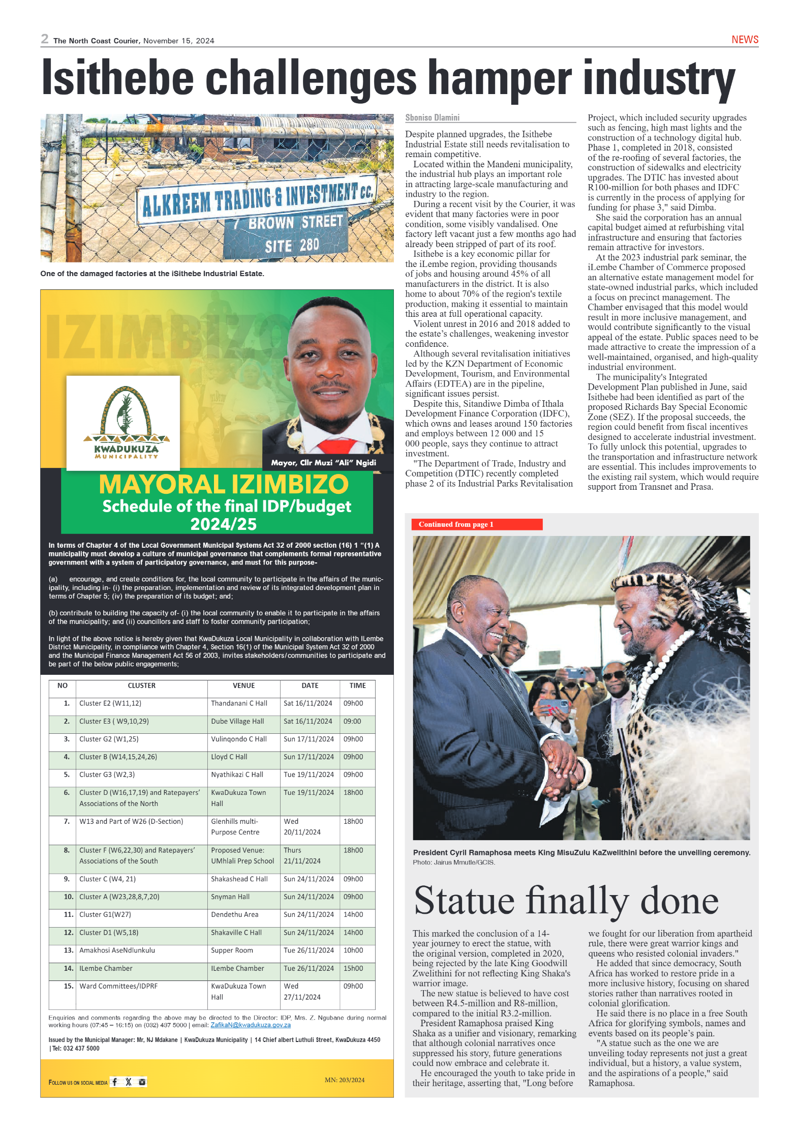 The North Coast Courier – 15 November 2024 page 2