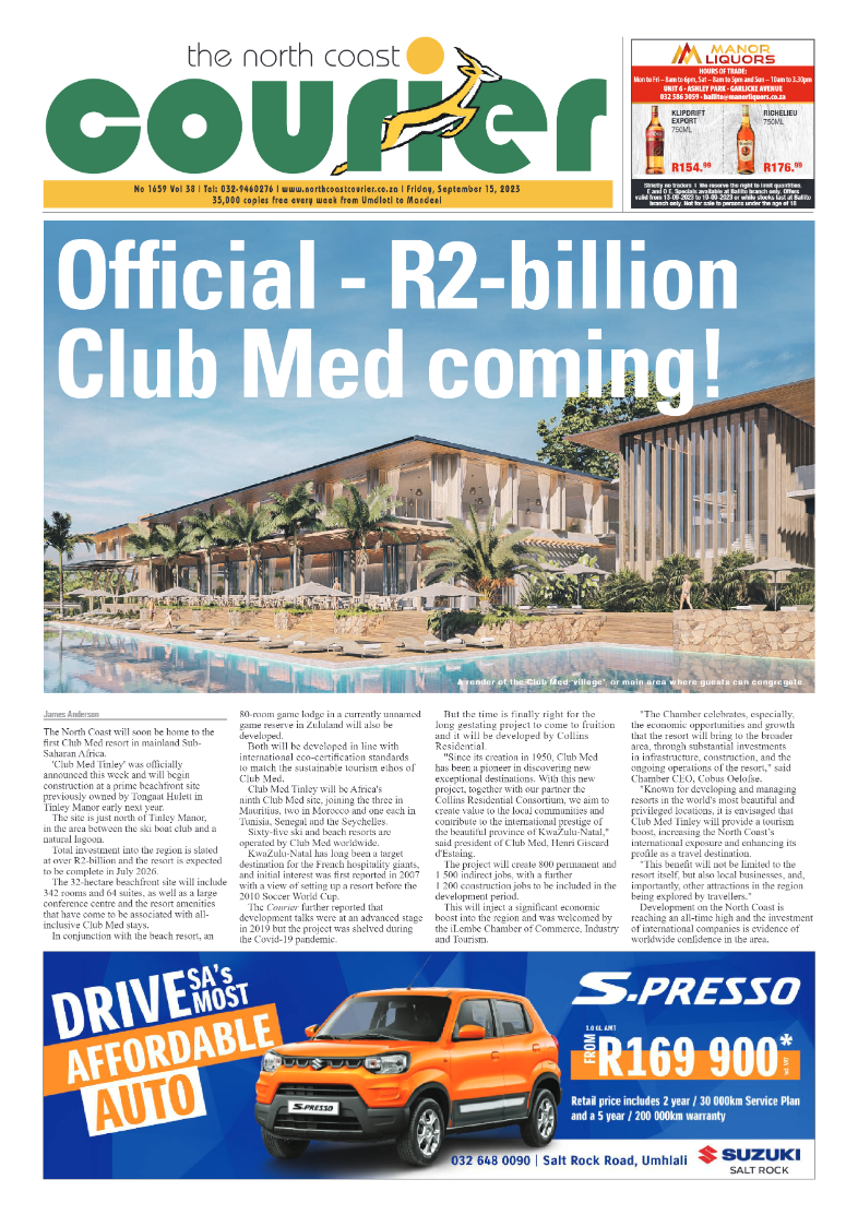 The North Coast Courier 15 September 2023 page 1