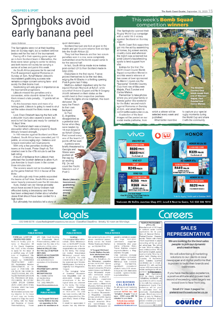 The North Coast Courier 15 September 2023 page 15