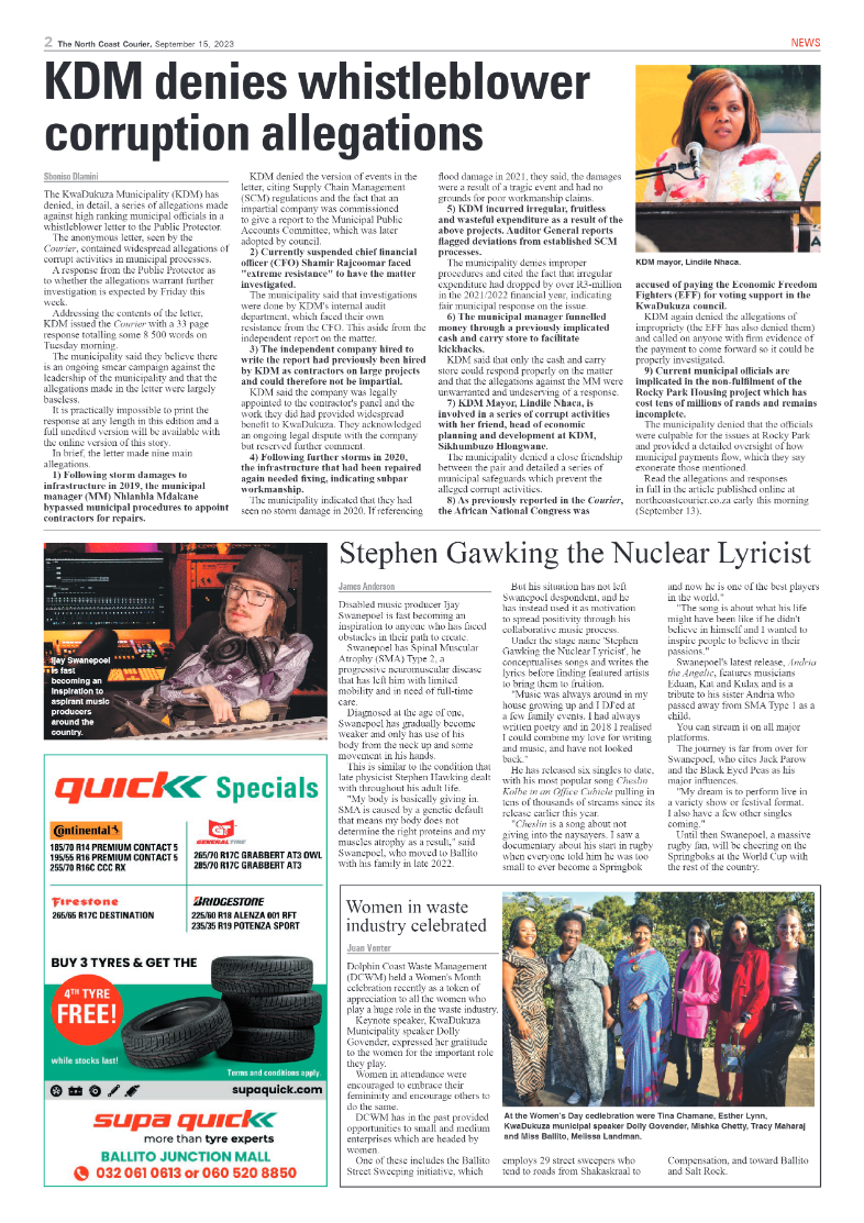 The North Coast Courier 15 September 2023 page 2
