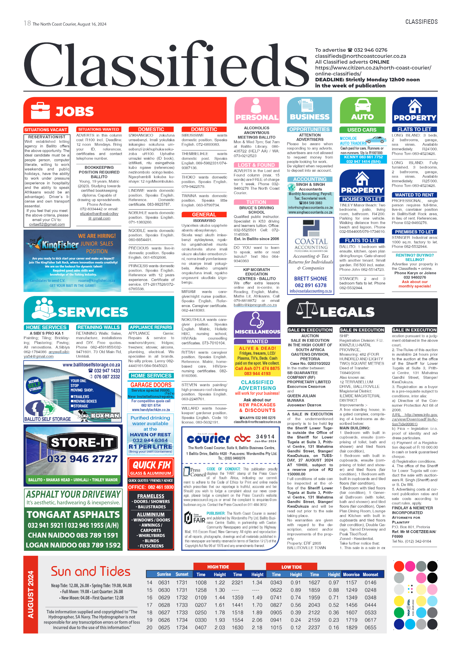 The North Coast Courier – 16 August 2024 page 18