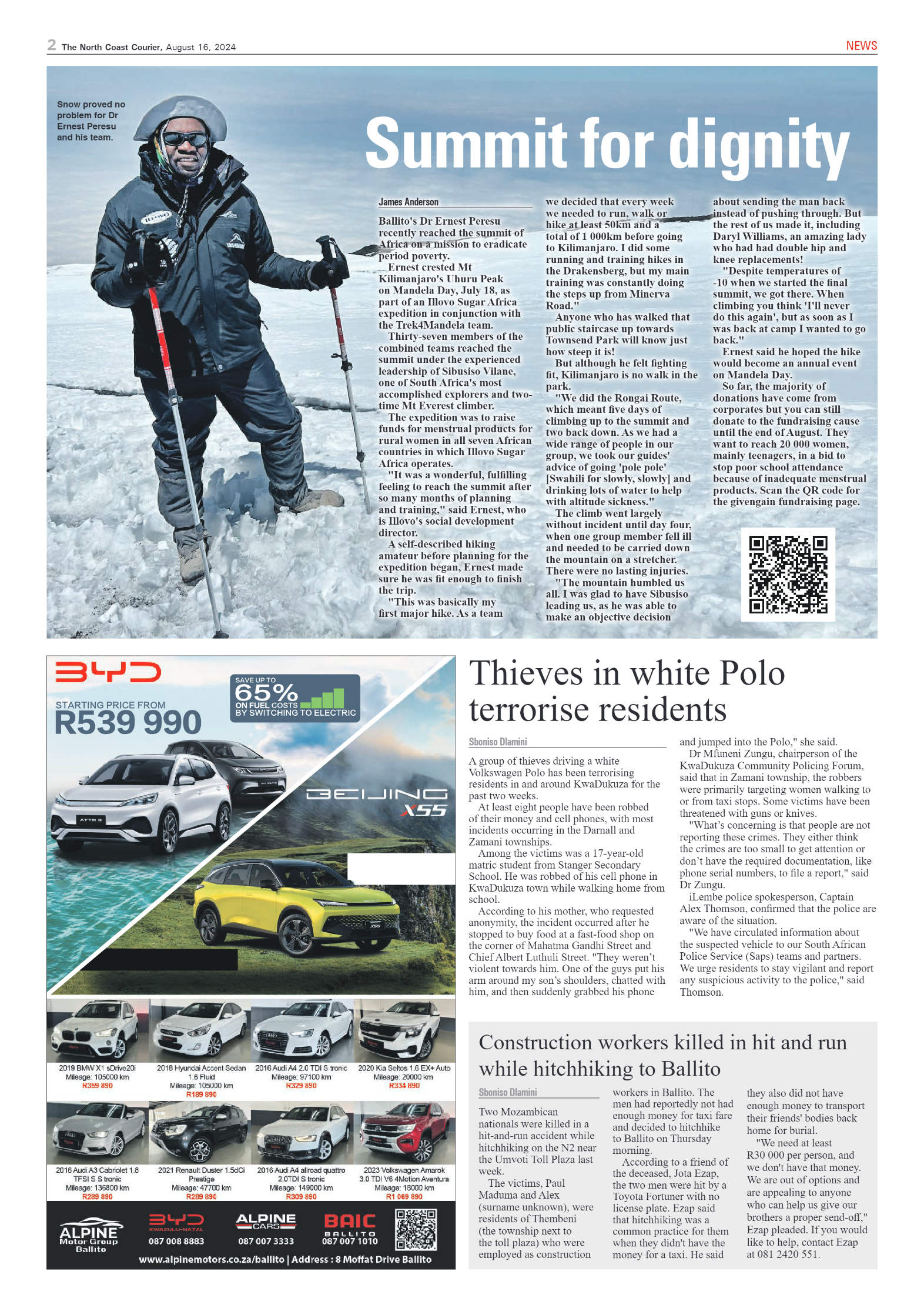 The North Coast Courier – 16 August 2024 page 2