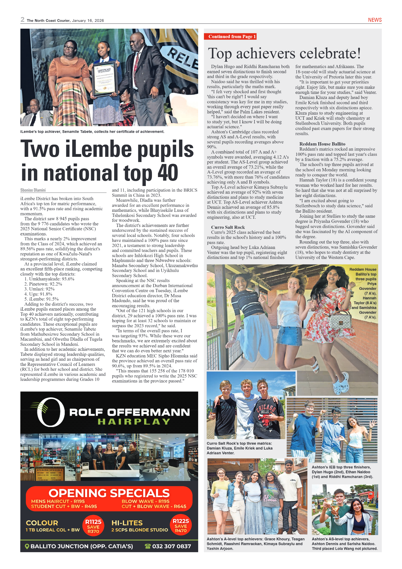 The North Coast Courier – 16 January 2026 page 2