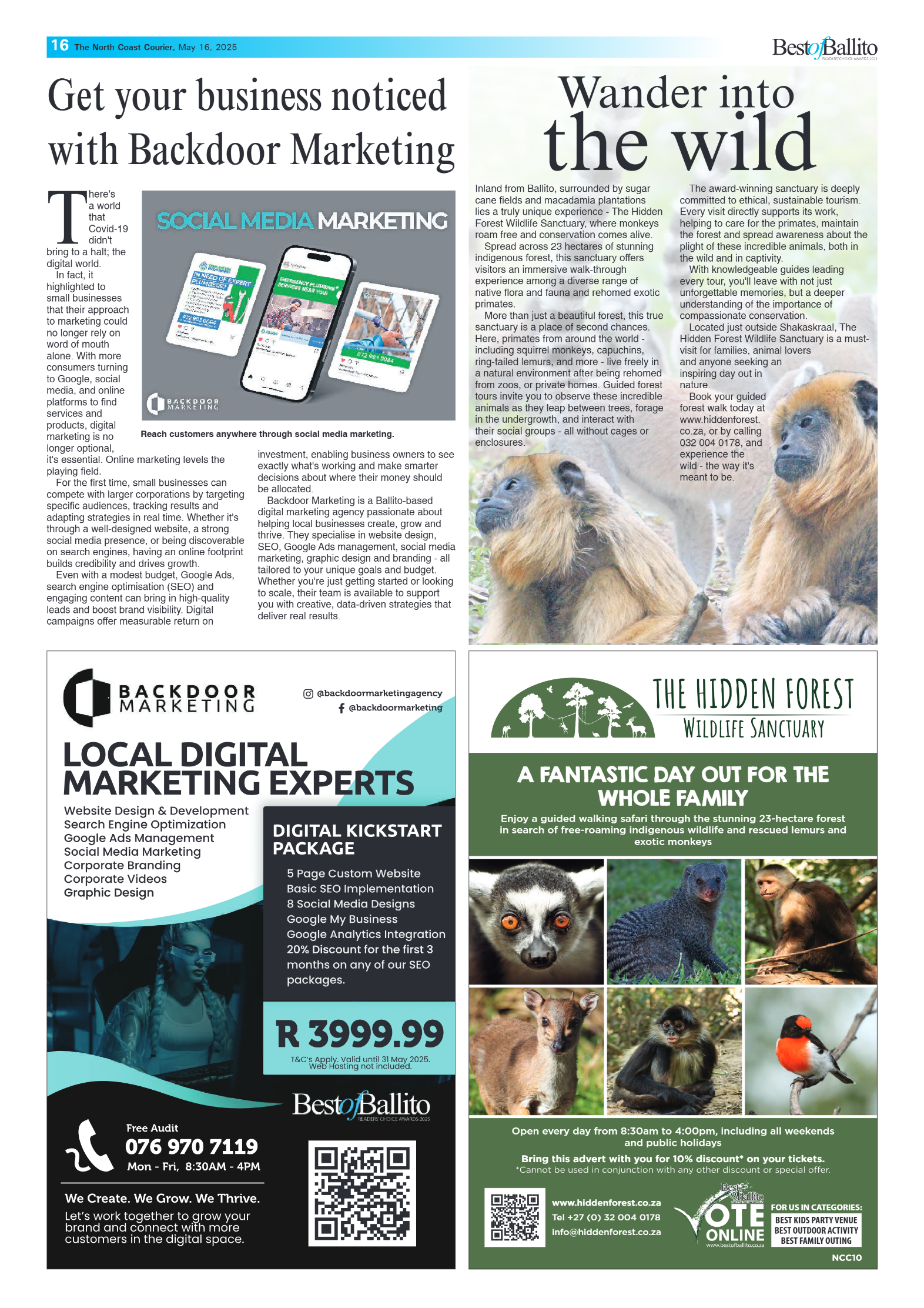 The North Coast Courier – 16 May 2025 page 16