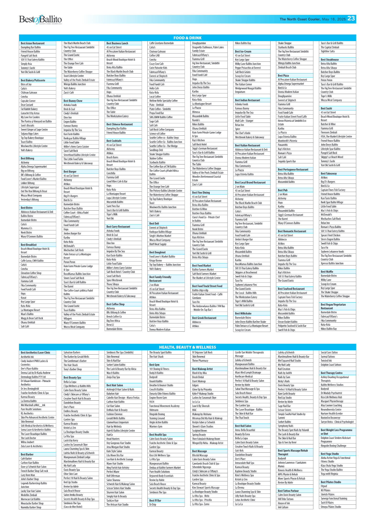 The North Coast Courier – 16 May 2025 page 23