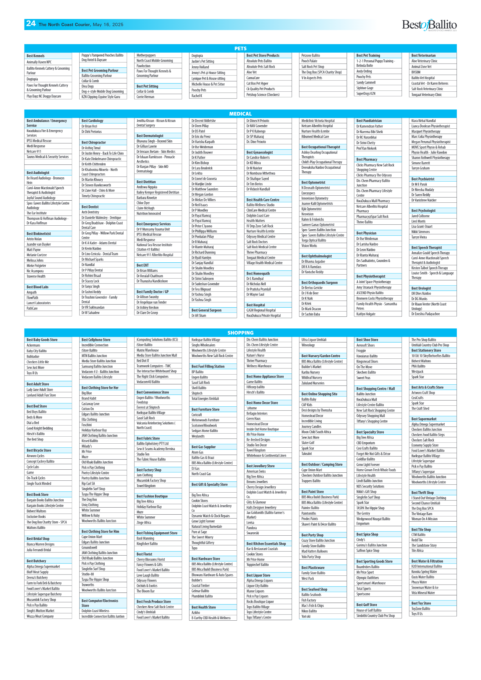 The North Coast Courier – 16 May 2025 page 24