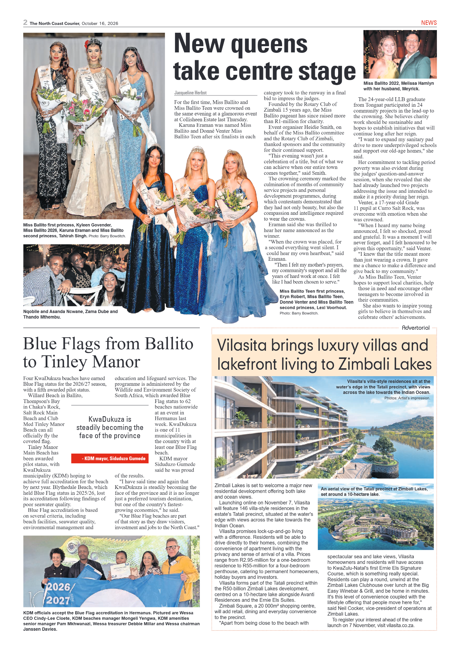 The North Coast Courier – 16 October 2026 page 2