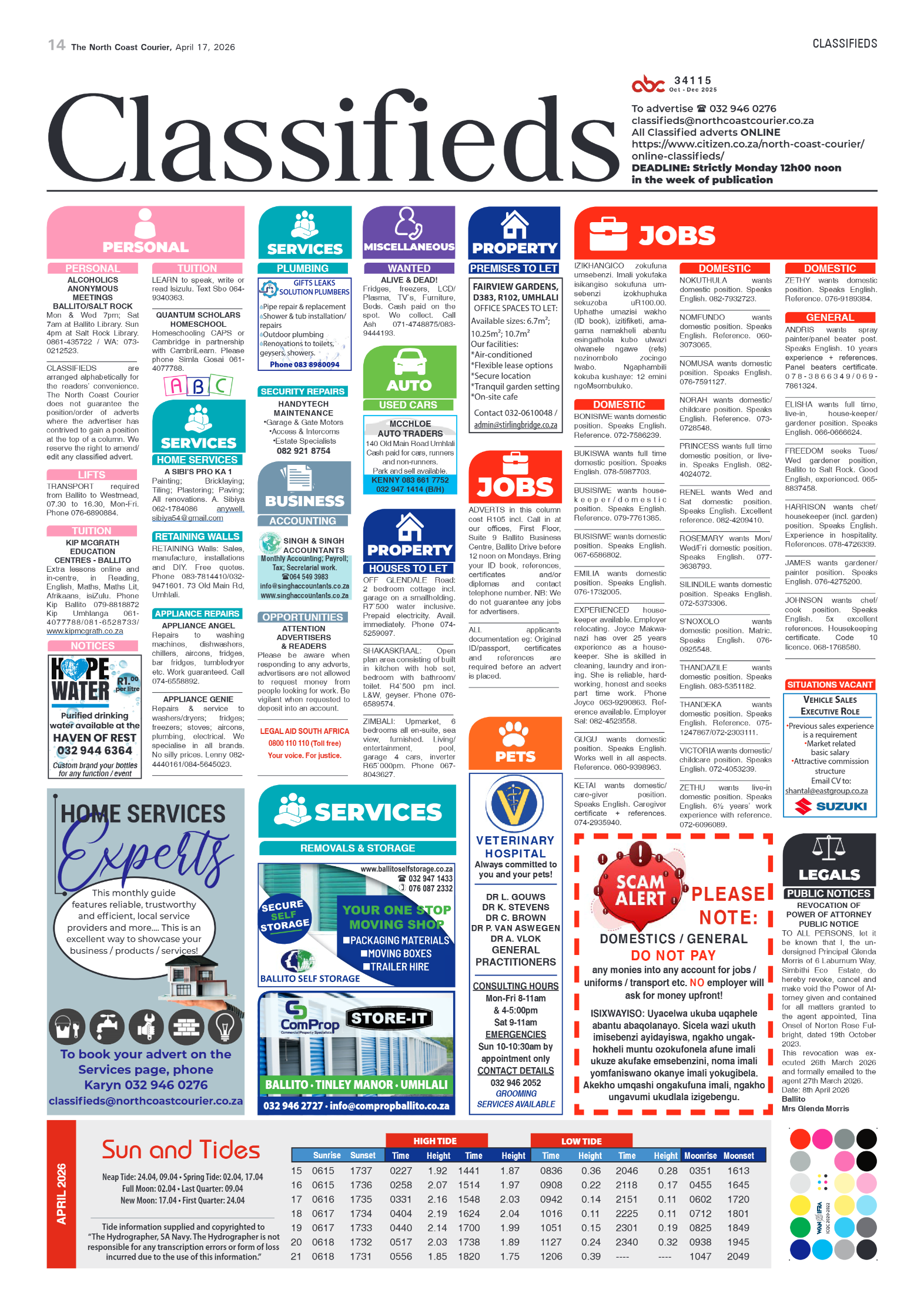 The North Coast Courier – 17 April 2026 page 14