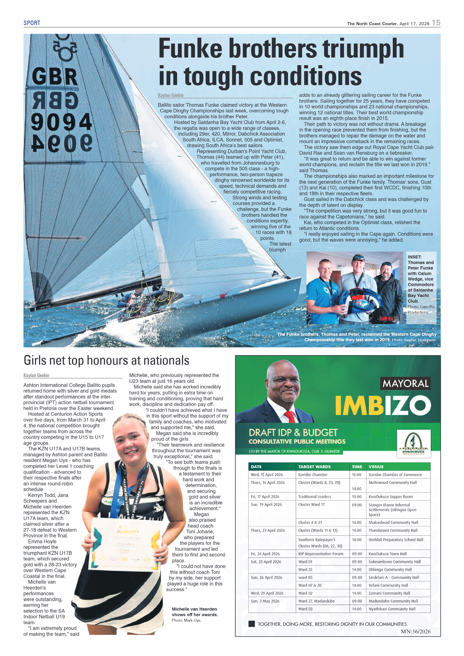 The North Coast Courier – 17 April 2026 page 15