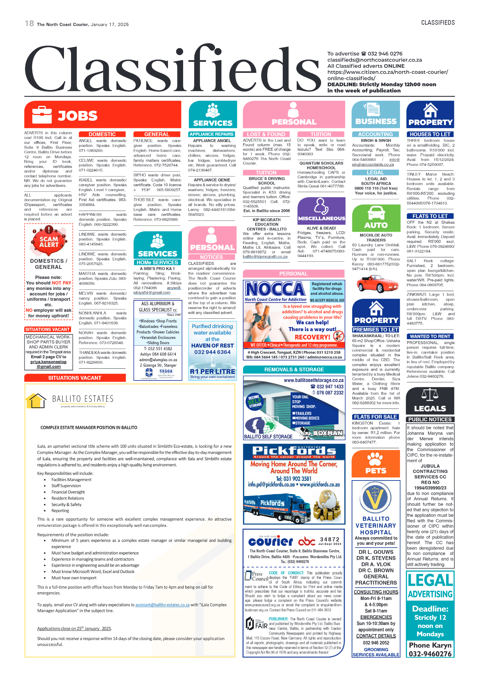 The North Coast Courier – 17 January 2025 page 18