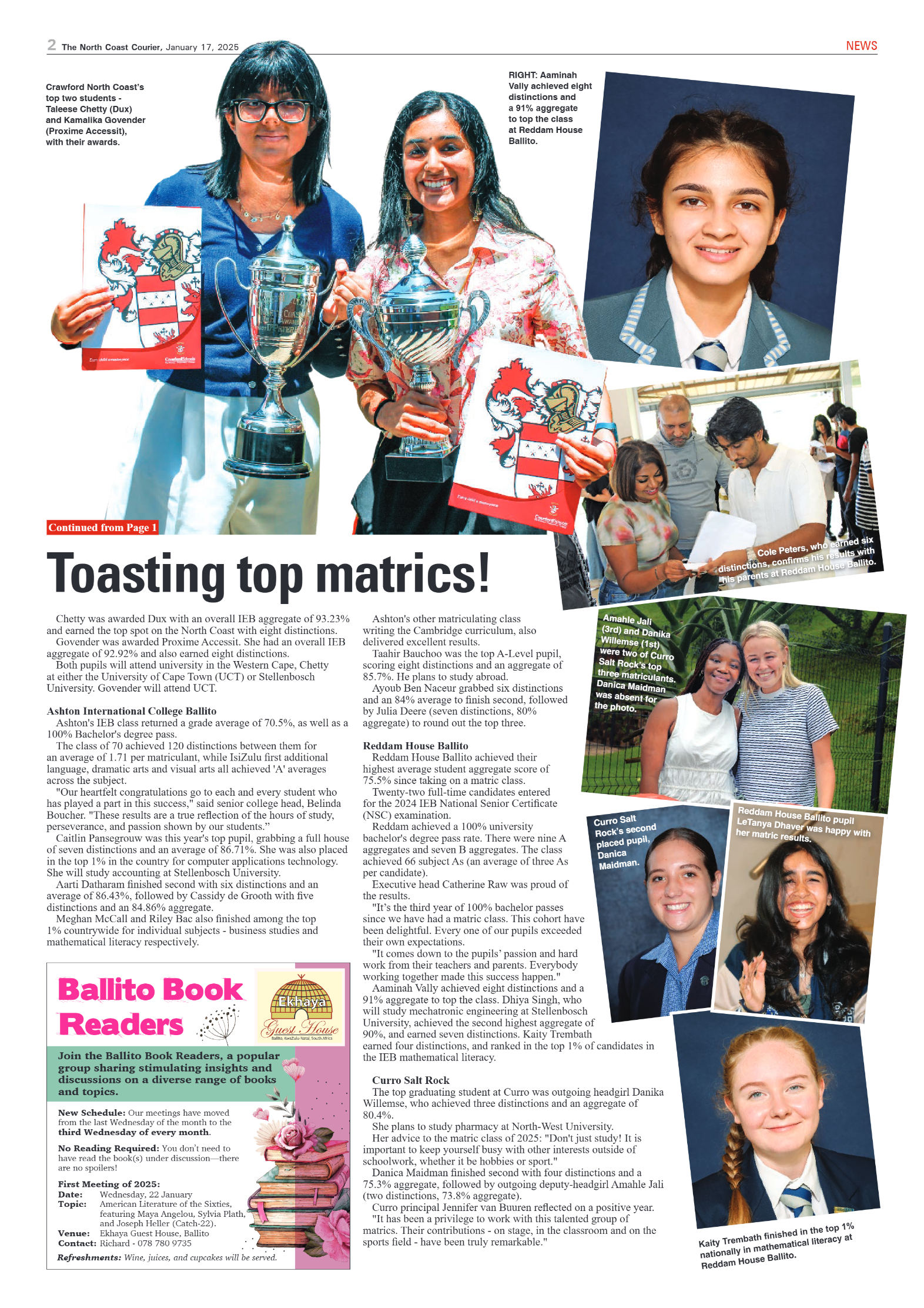 The North Coast Courier – 17 January 2025 page 2