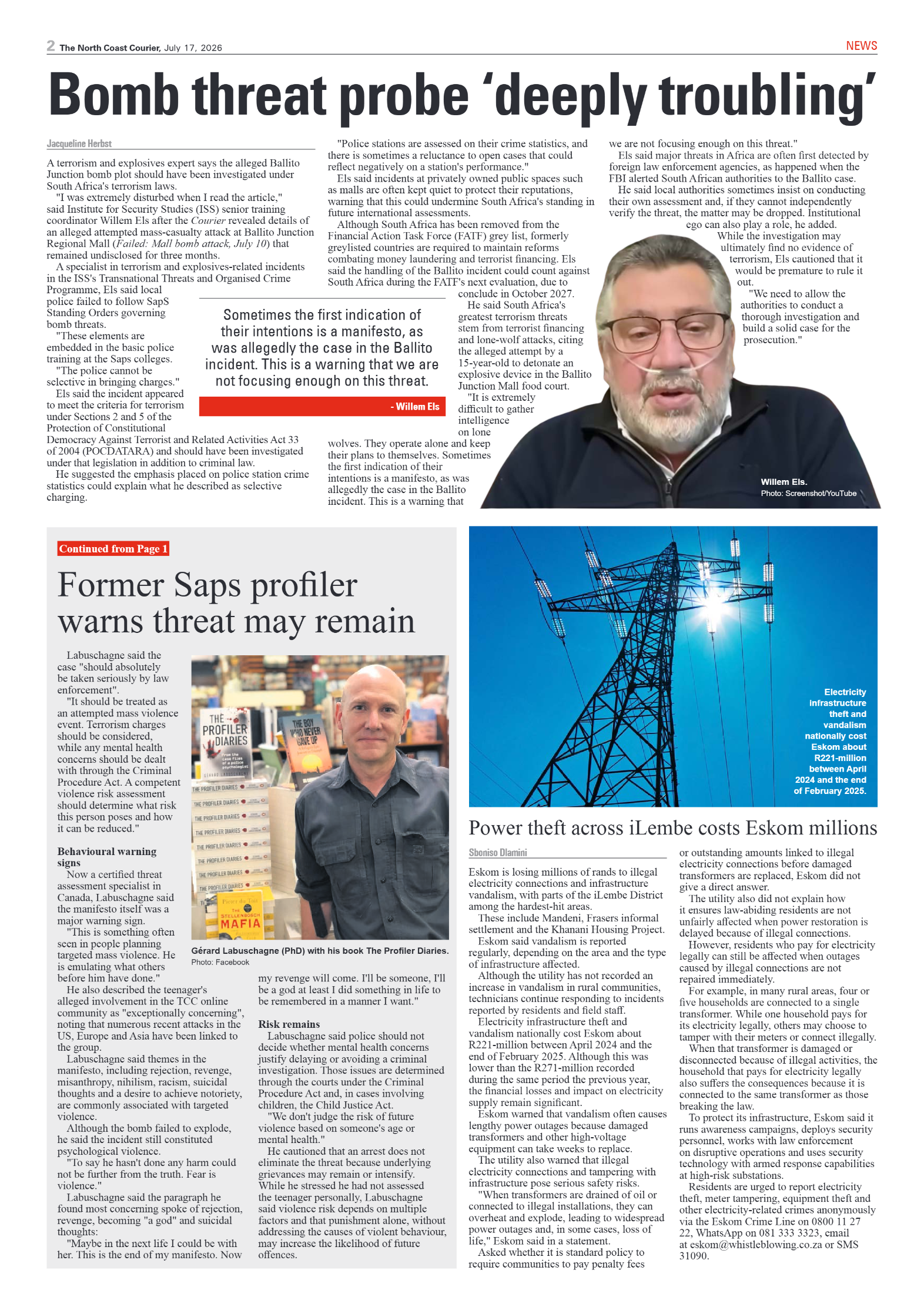 The North Coast Courier – 17 July 2026 page 2