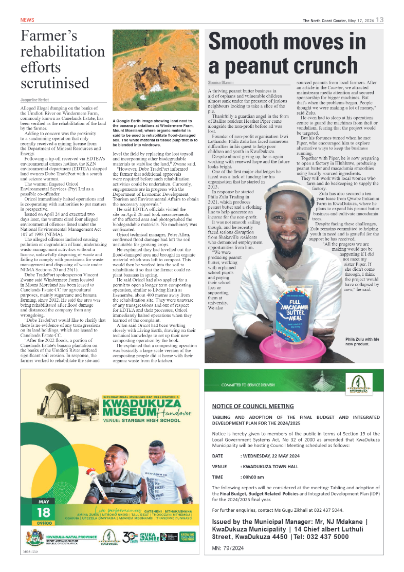 The North Coast Courier – 17 May 2024 page 13