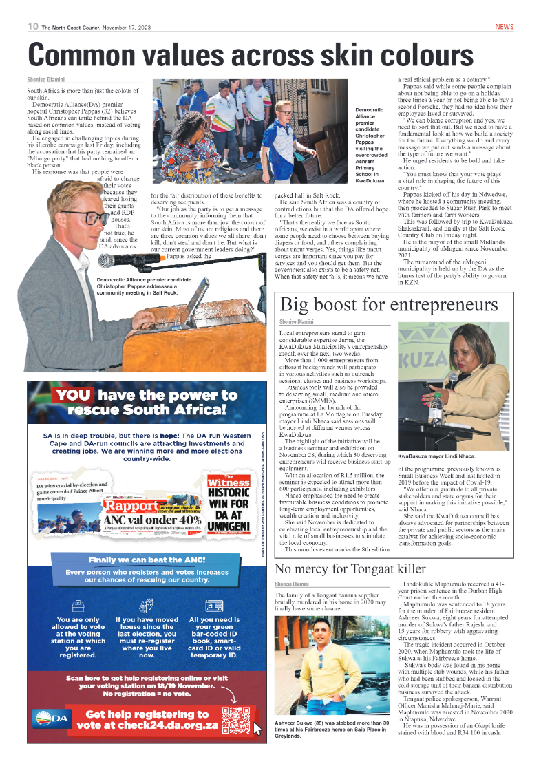 The North Coast Courier 17 November 2023 page 10