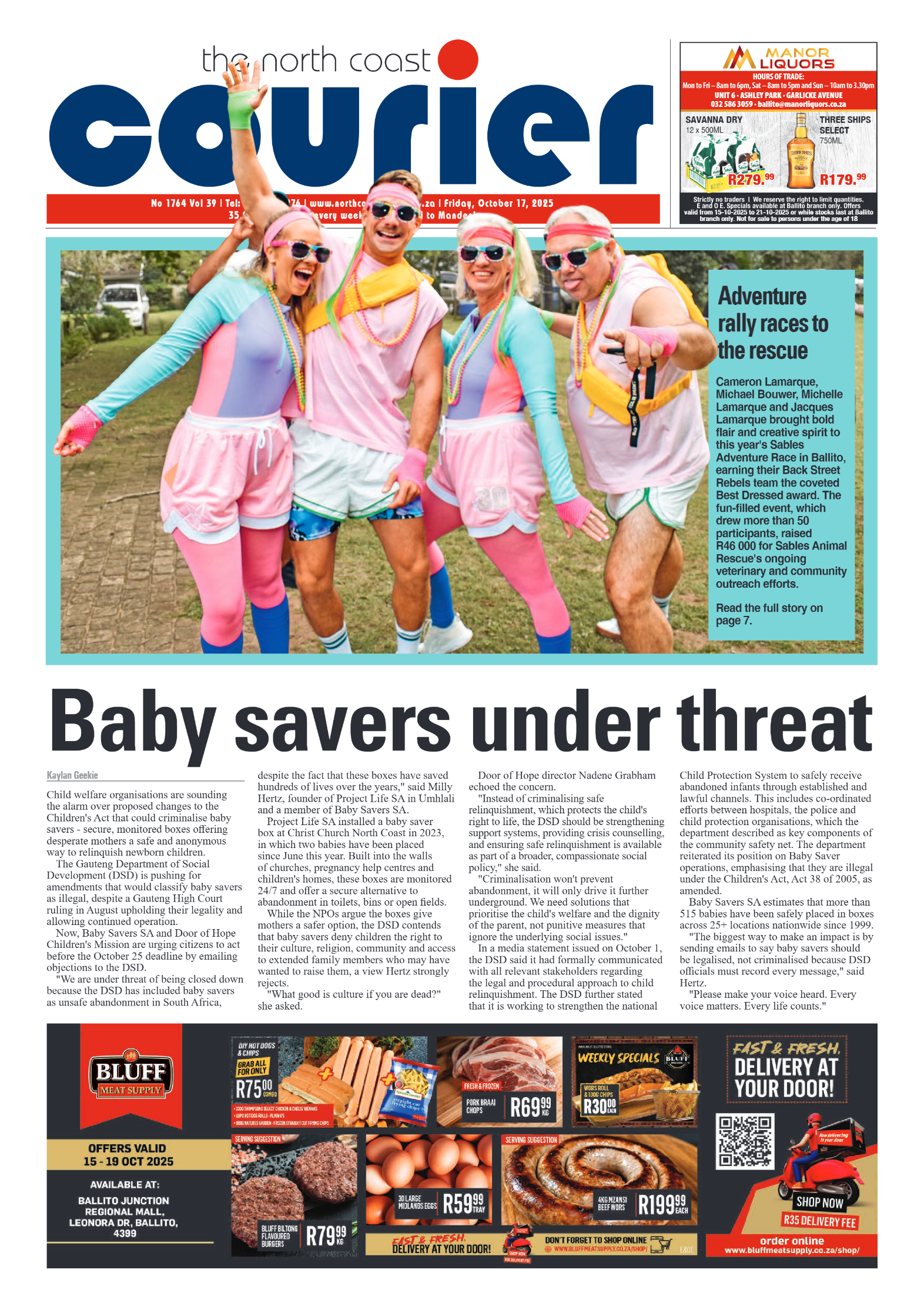 The North Coast Courier – 17 October 2025 page 1