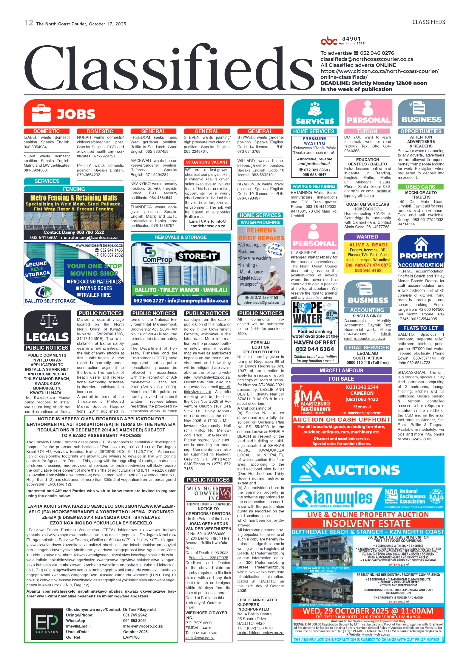 The North Coast Courier – 17 October 2025 page 12