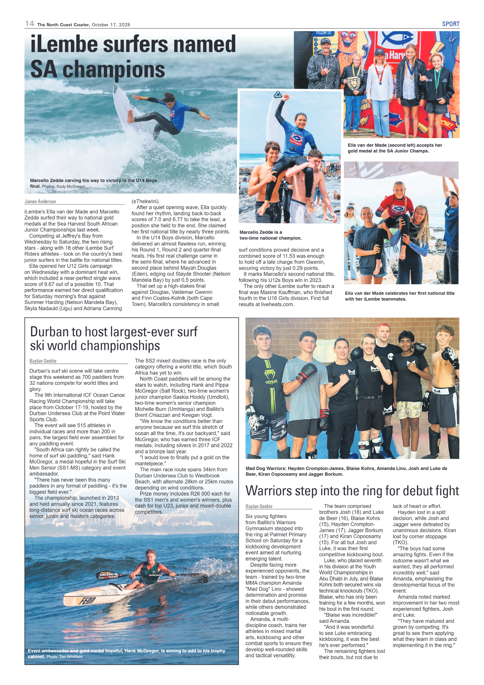 The North Coast Courier – 17 October 2025 page 14