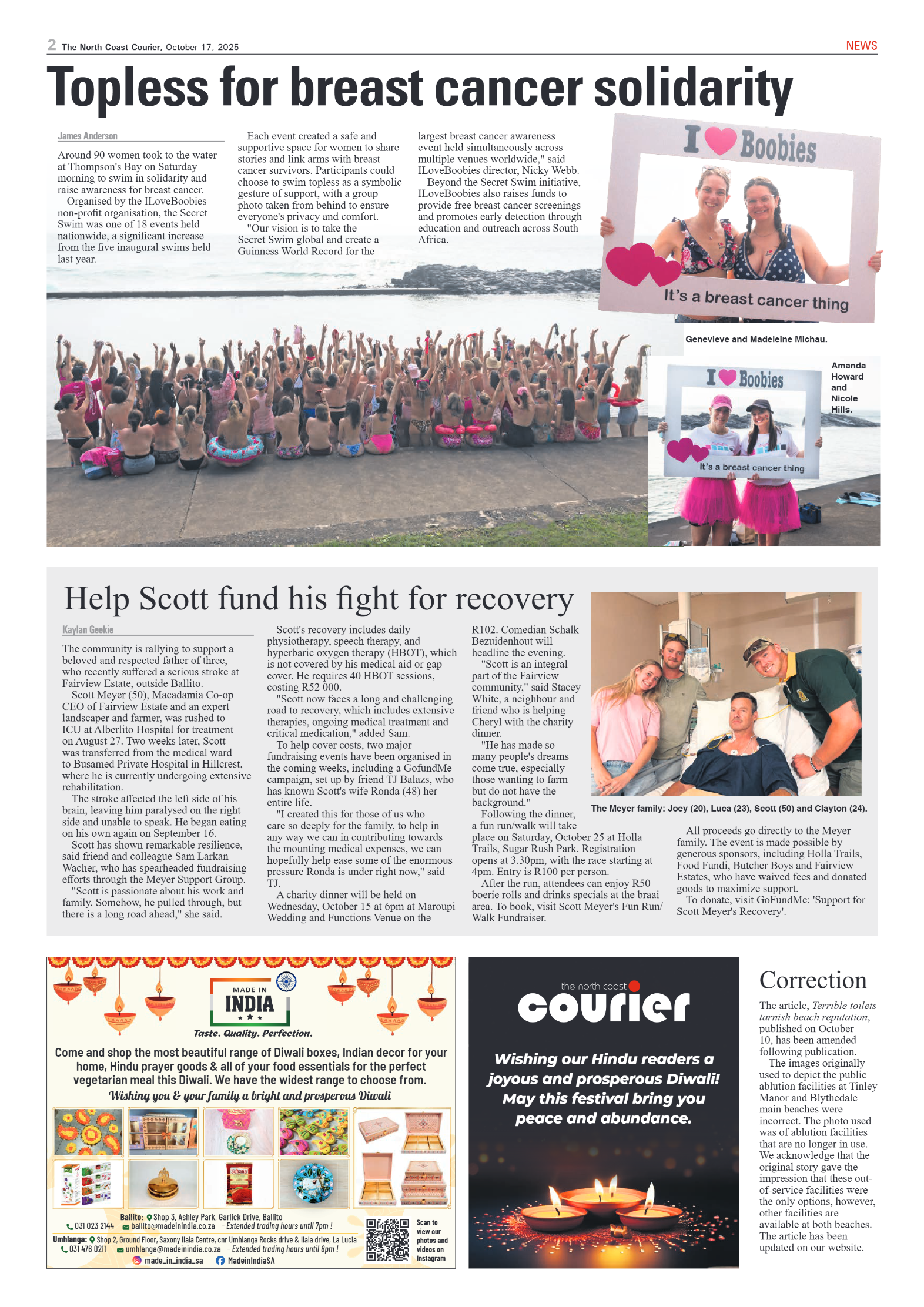 The North Coast Courier – 17 October 2025 page 2