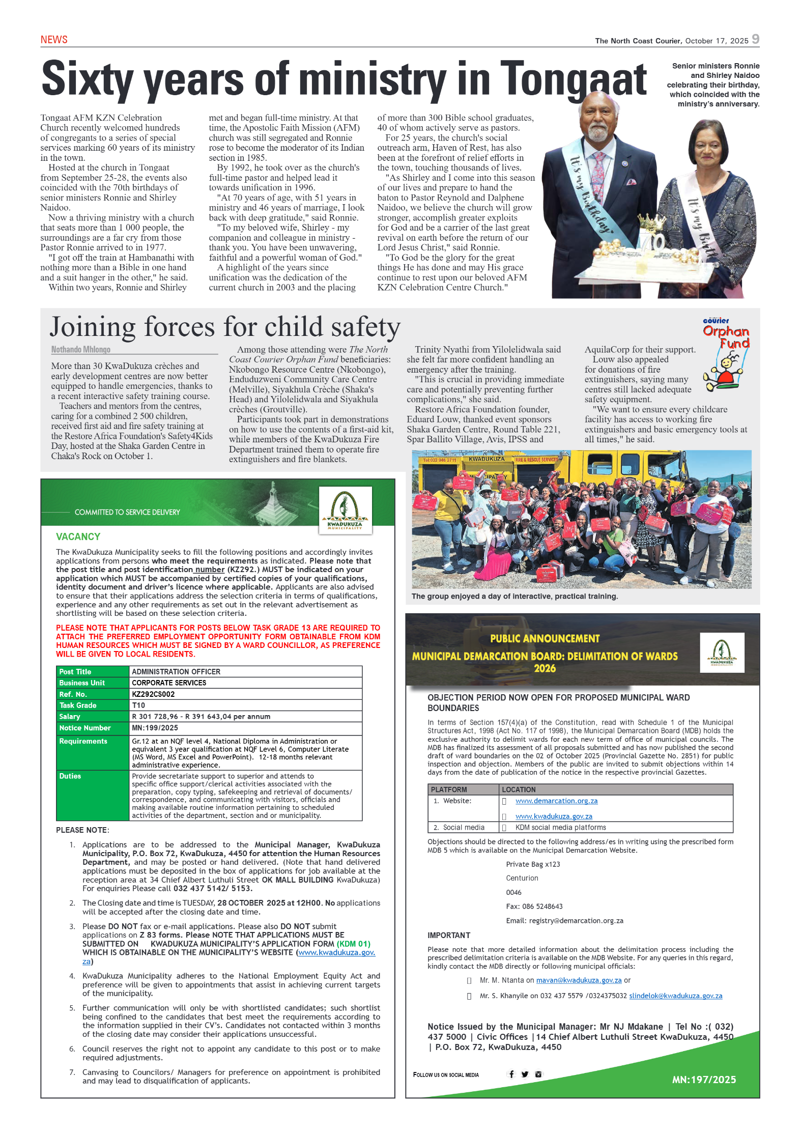 The North Coast Courier – 17 October 2025 page 9
