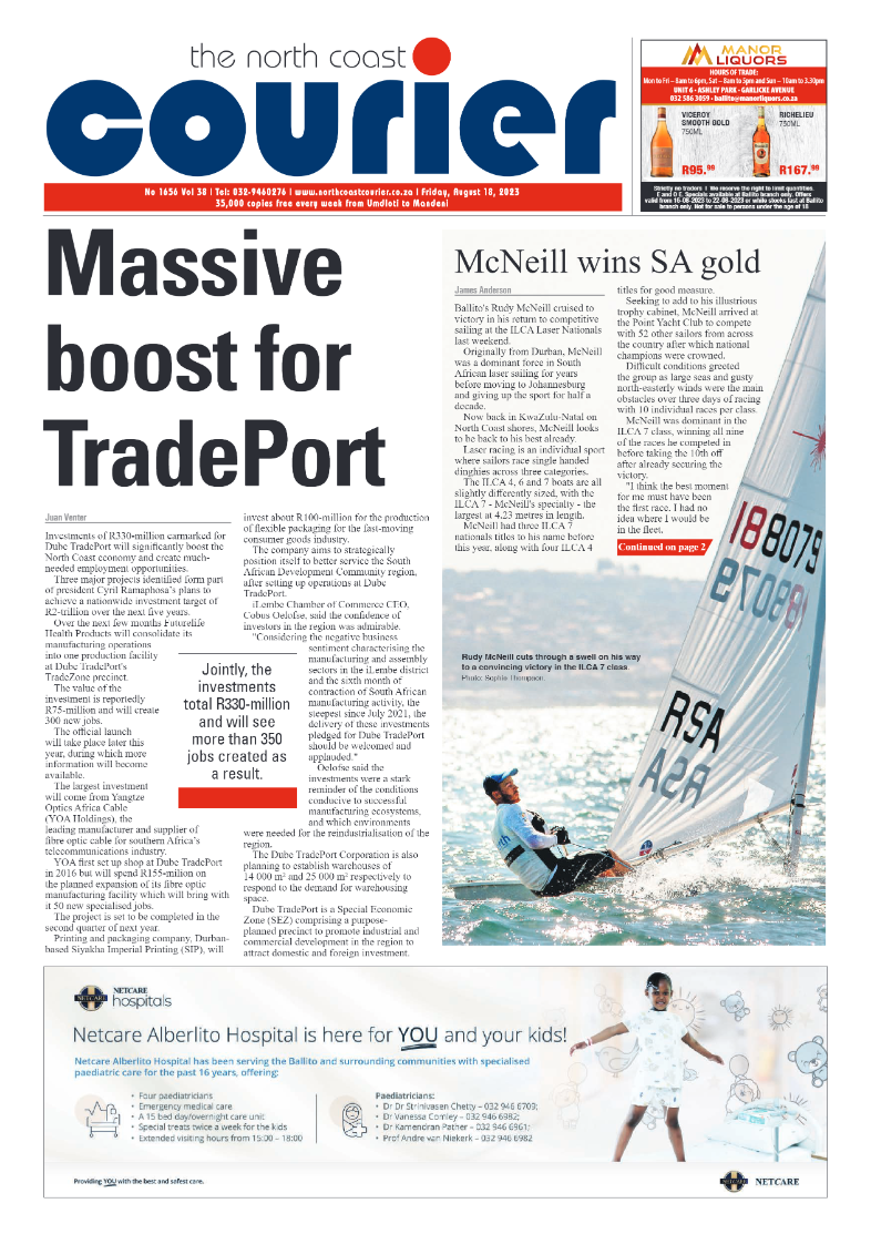 The North Coast Courier 18 August 2023 page 1